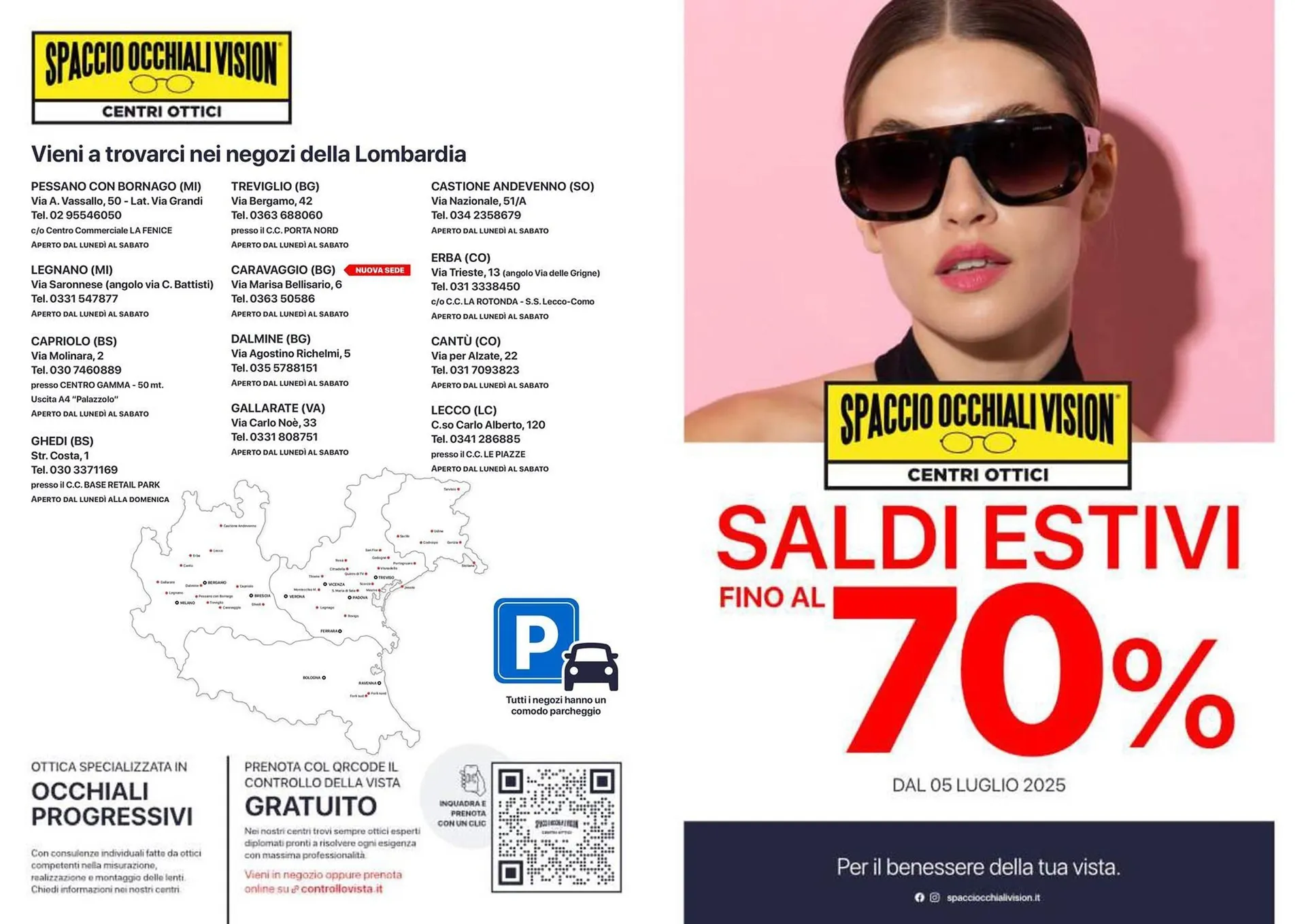 Volantino Spaccio Occhiali Vision da 4 luglio a 31 luglio di 2025 - Pagina del volantino 1