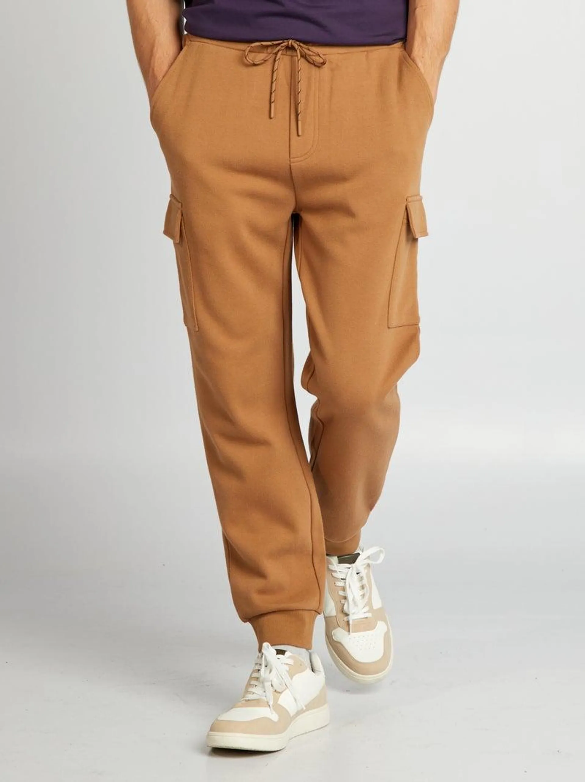 Pantaloni joggers multitasche - BEIGE