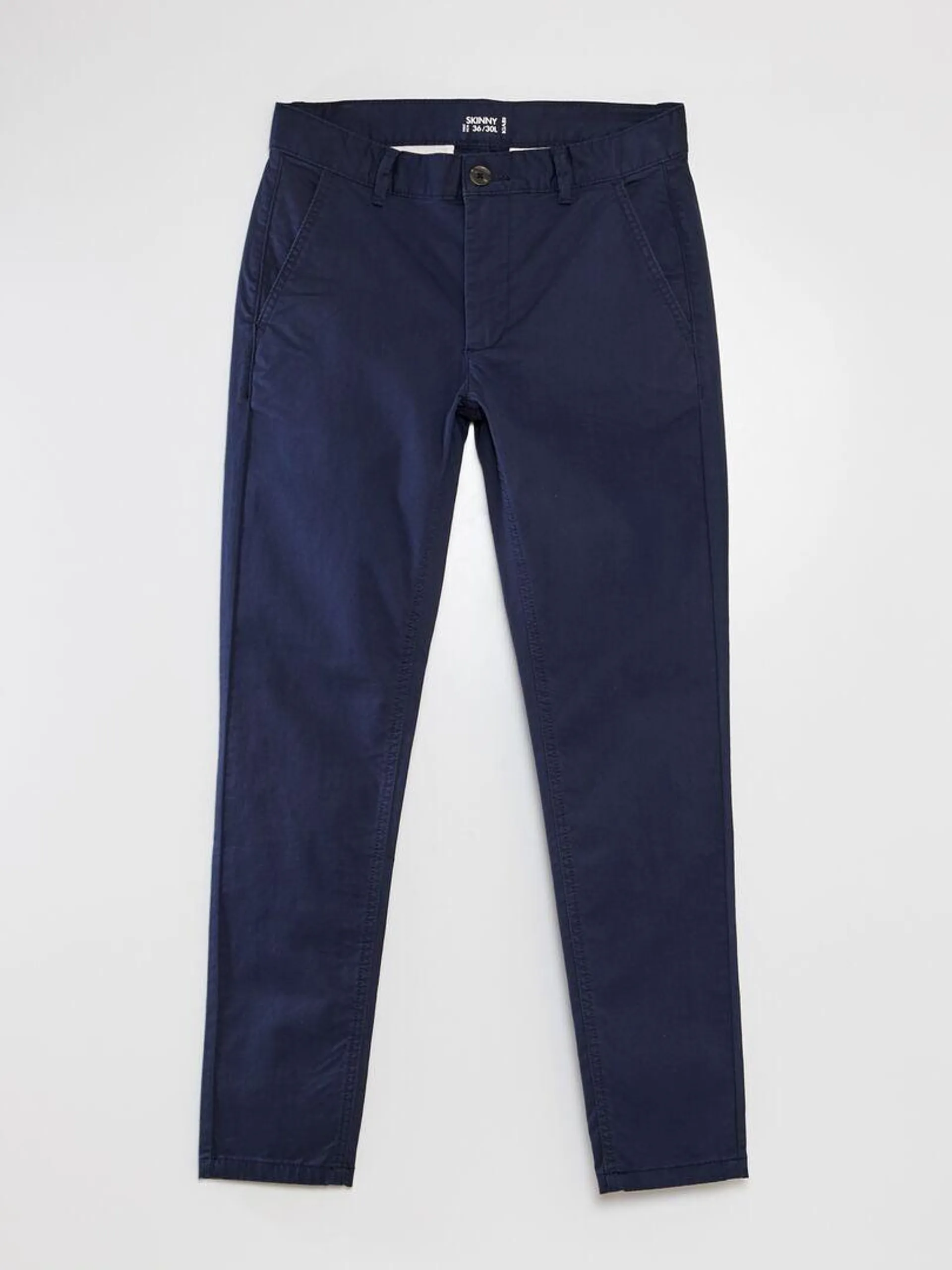 Pantaloni chino skinny L30 - blu