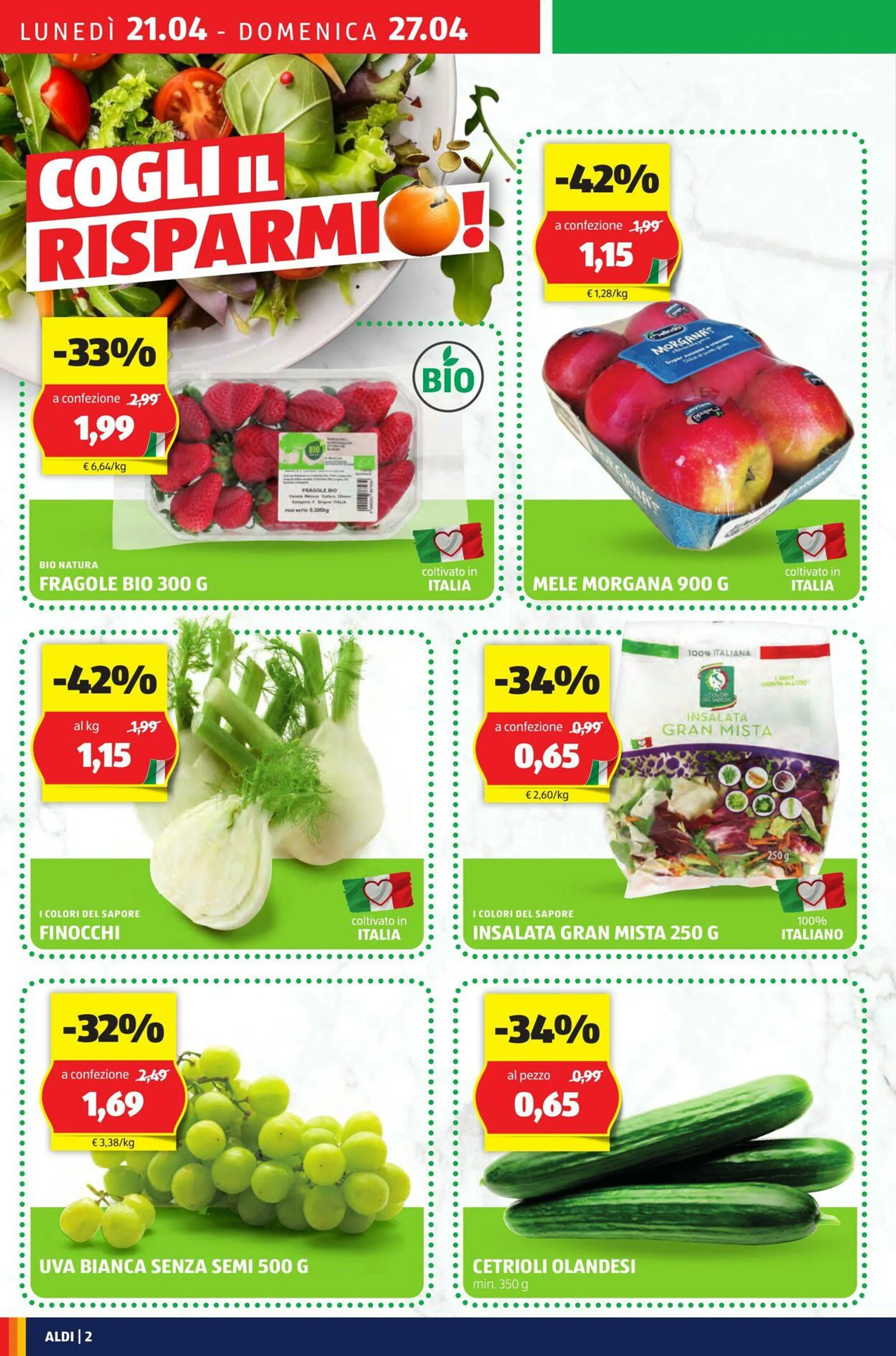 Aldi Volantino attuale da 21 aprile a 27 aprile di 2025 - Pagina del volantino 2