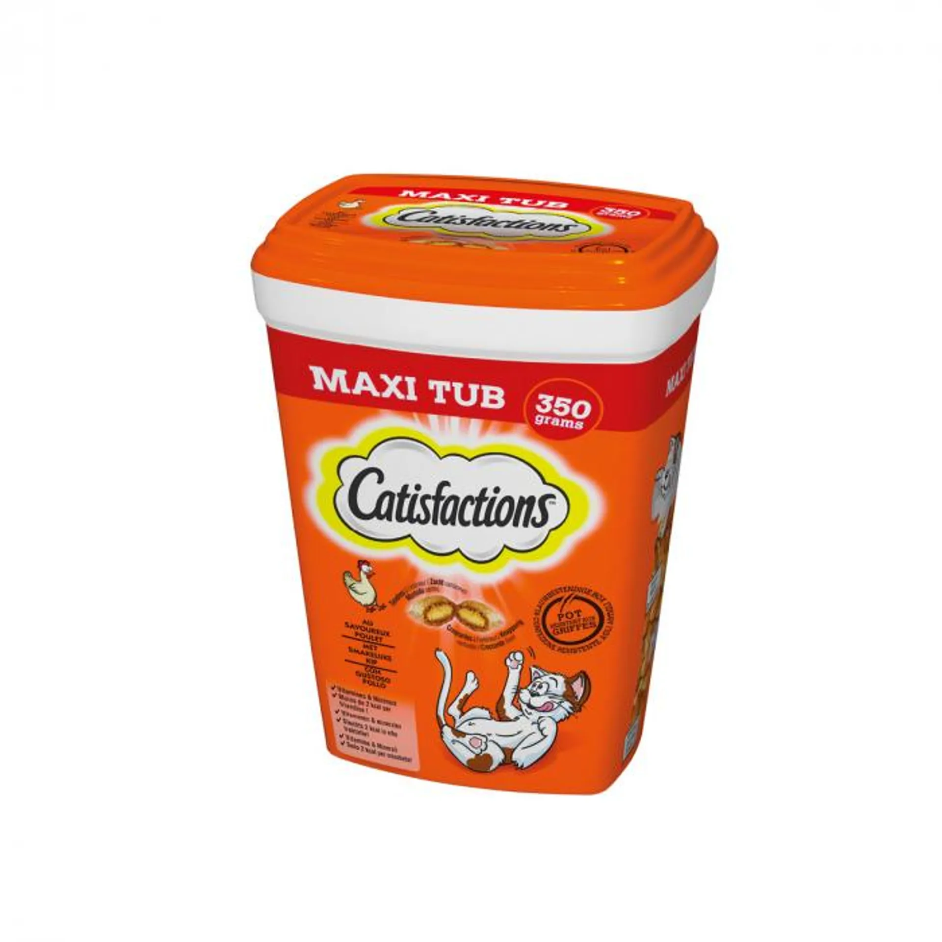 Snack per gatti catisfaction pollo maxi formato da 350 gr