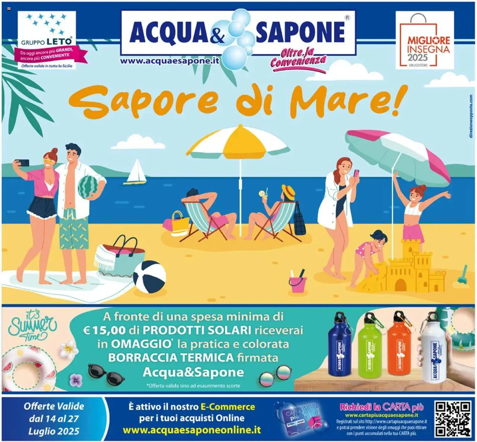Volantino Acqua & Sapone da 14 luglio a 27 luglio di 2025 - Pagina del volantino 1