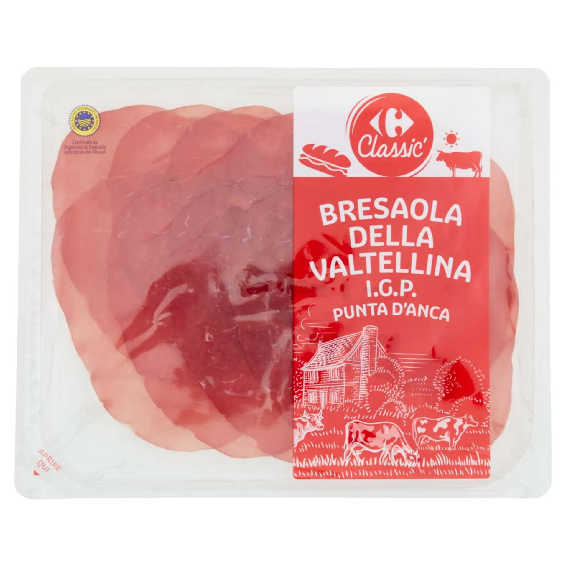 Carrefour Classic Bresaola della Valtellina I.G.P. Punta d'Anca 80 g