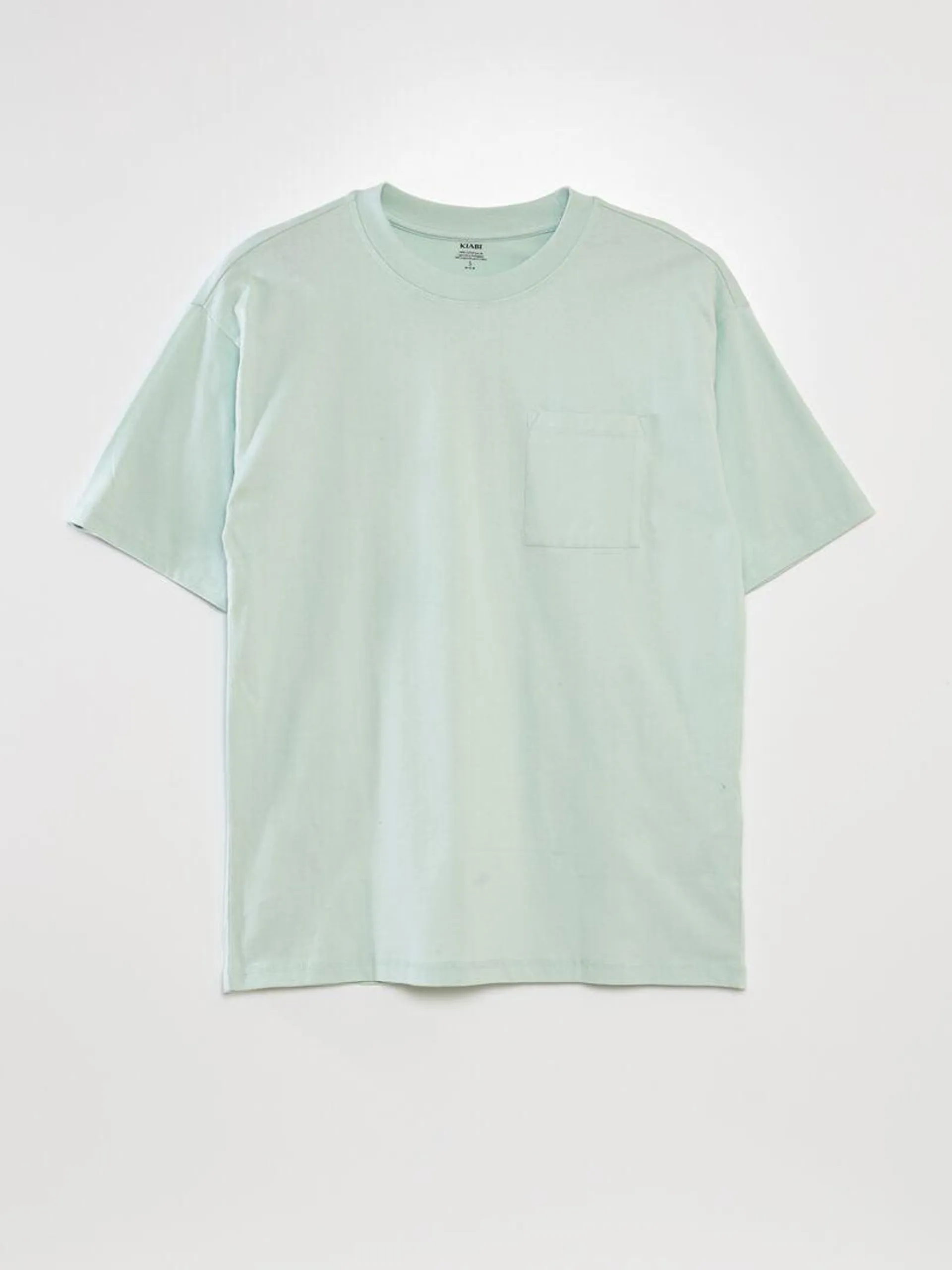 Tee-shirt uni coupe large - bleu