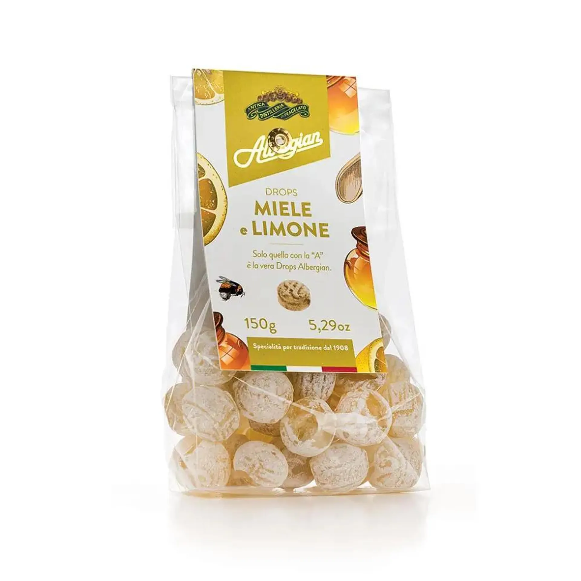 Albergian Drops miele e limone 150g