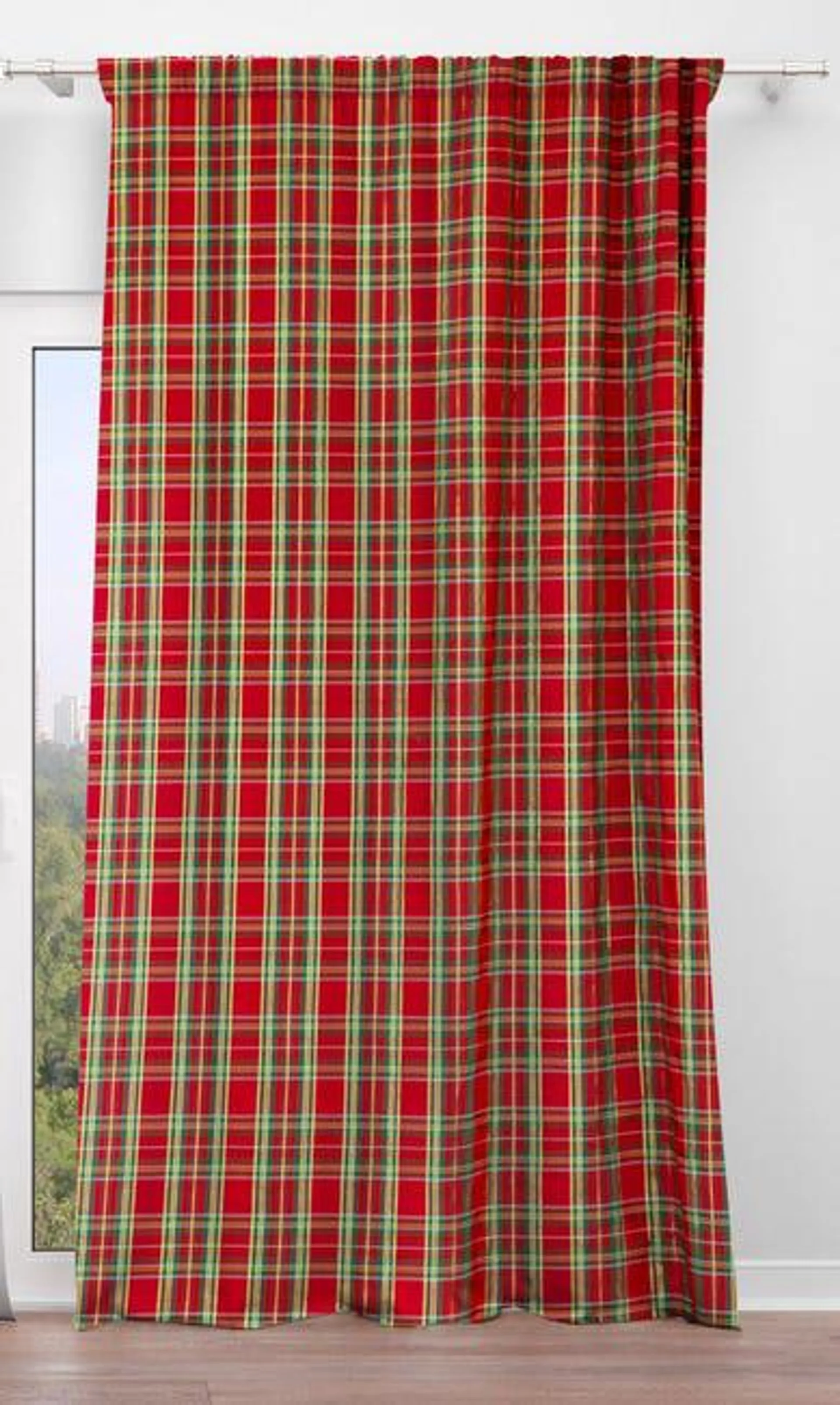 Tenda oscurante Lurex rosso passanti nascosti 135x280 cm Vedi i dettagli del prodotto