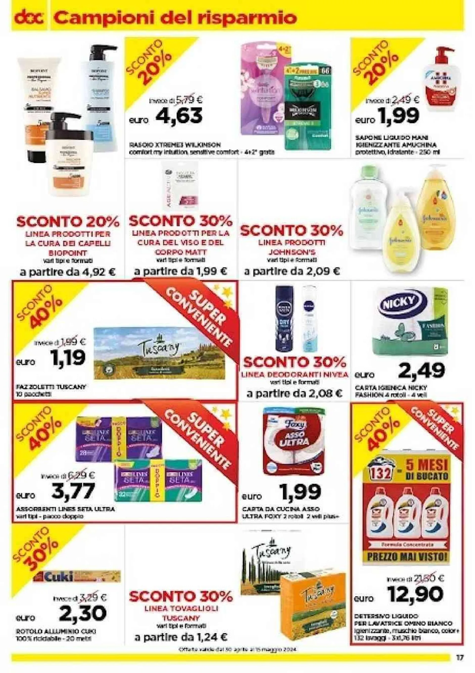 Volantino Doc Supermercati da 30 aprile a 15 maggio di 2024 - Pagina del volantino 17