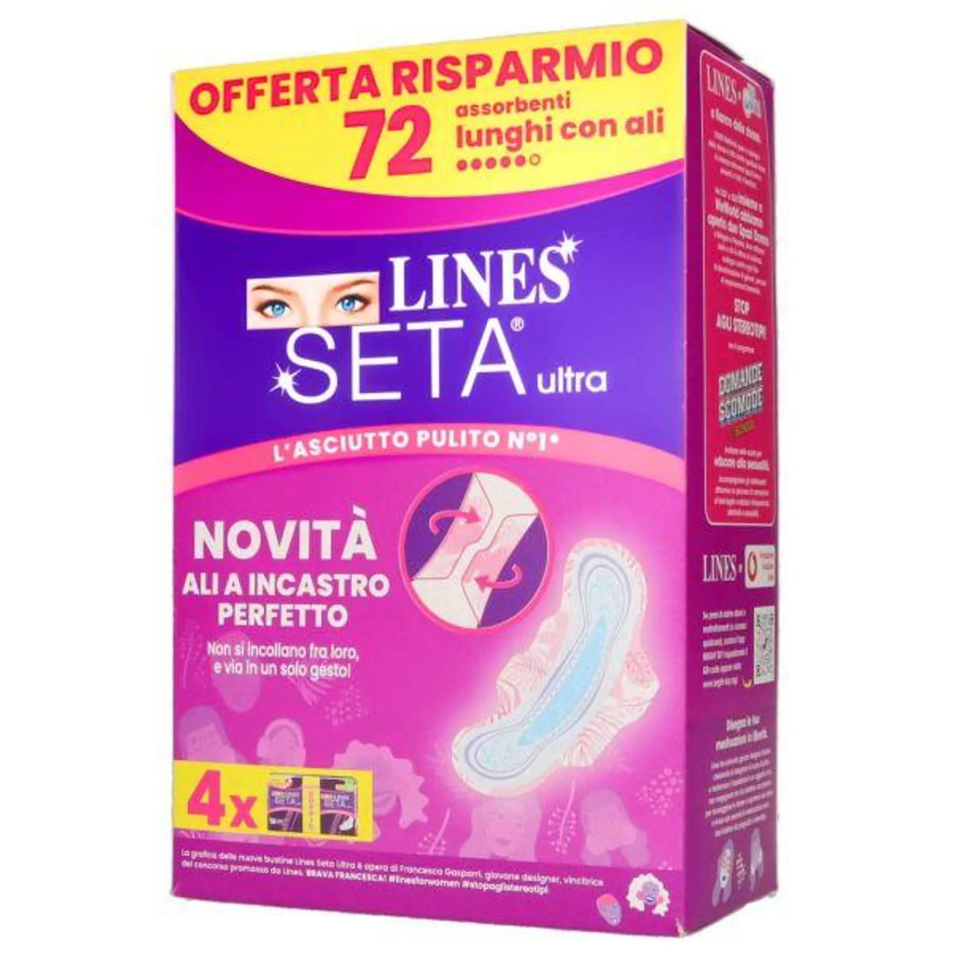 LINES SETA ULTRA LUNGO CON ALI 72 PZ