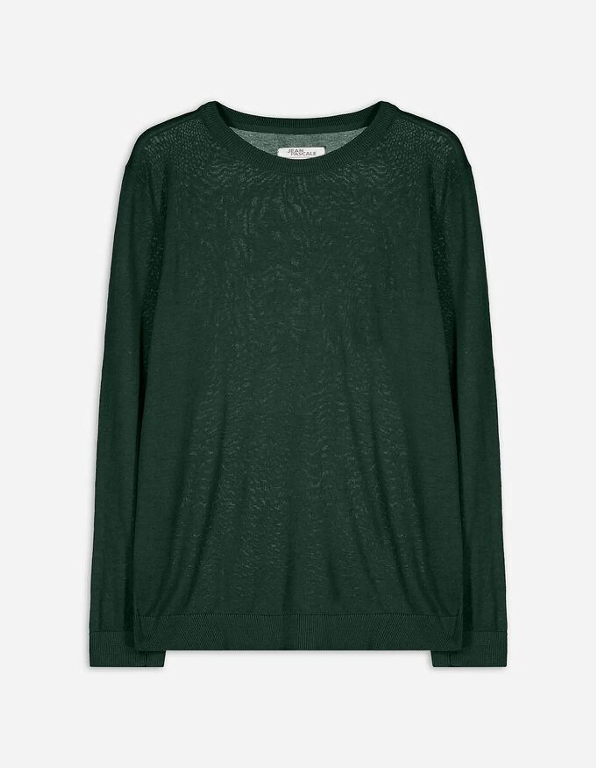 Maglione - Scollo rotondo - verde scuro