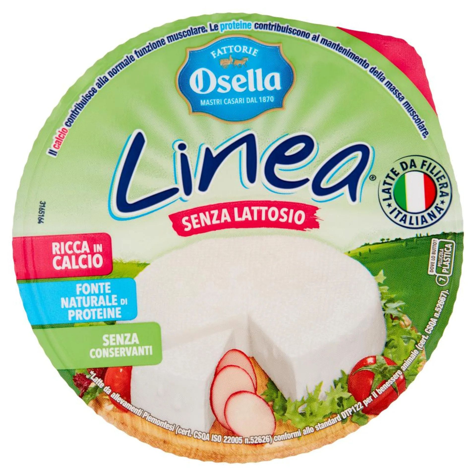 Fattorie Osella Linea formaggio fresco primosale Senza Lattosio - 125 g