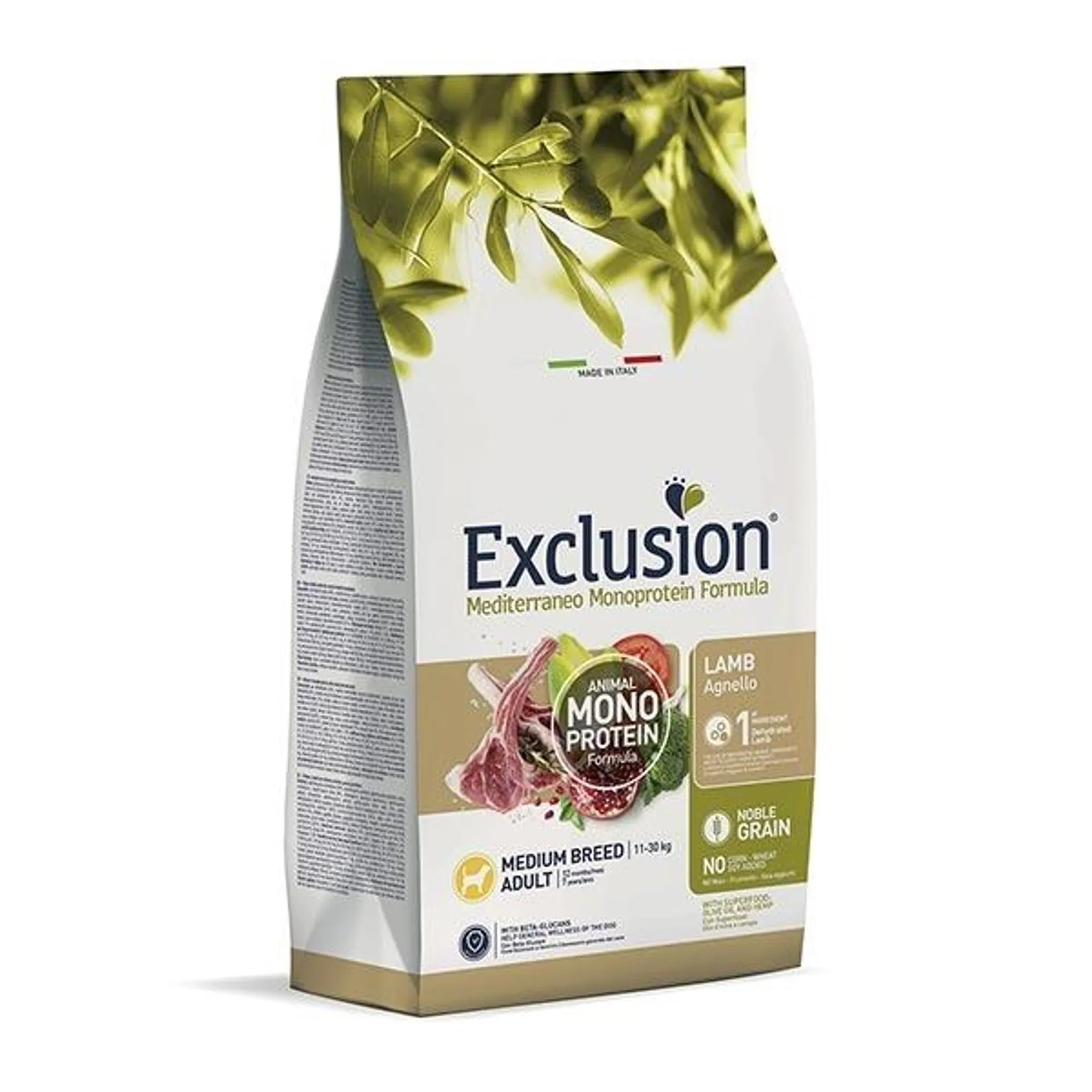 Exclusion - Mediterraneo Monoprotein Adult Medium Breed con Agnello