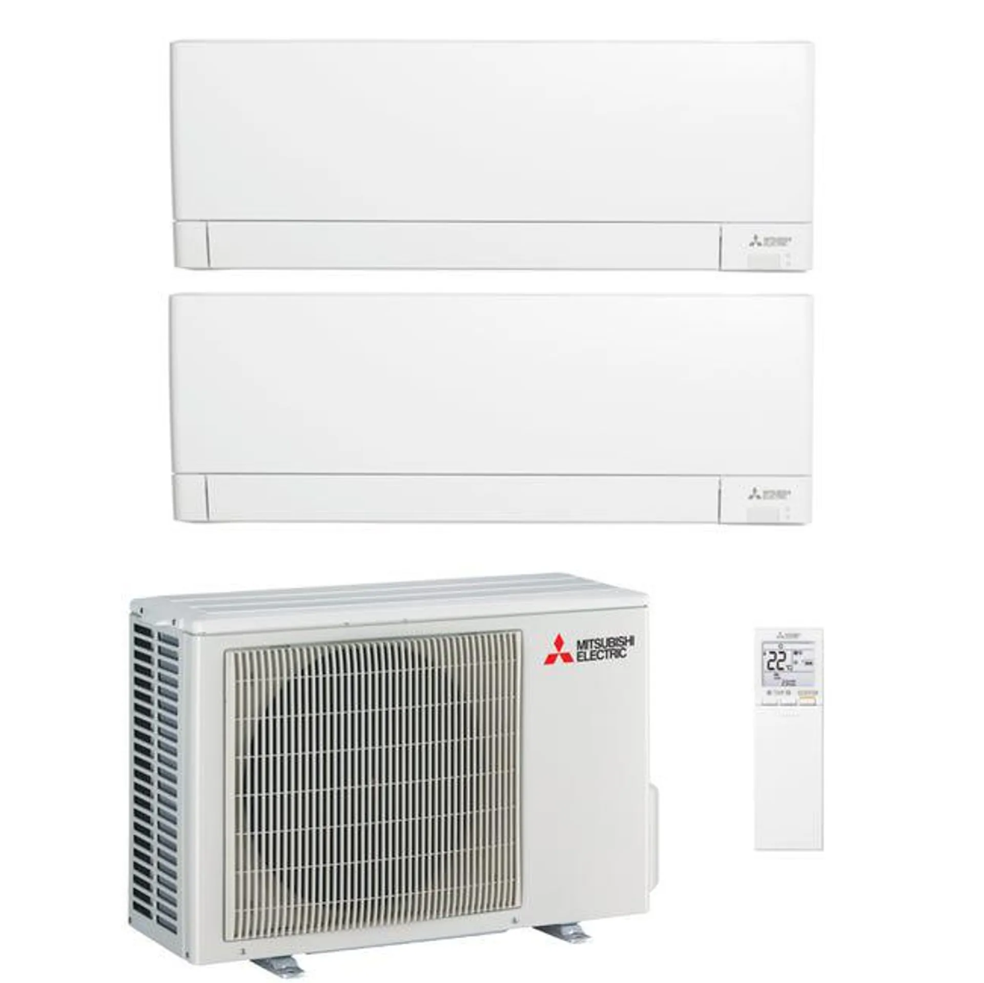 Condizionatore a muro multisplit MITSUBISHI ELECTRIC MXZ-2F42VF con MSZ-AY25VG e MSZ-AY35VG 14000 BTU classe A+++ Vedi i dettagli del prodotto