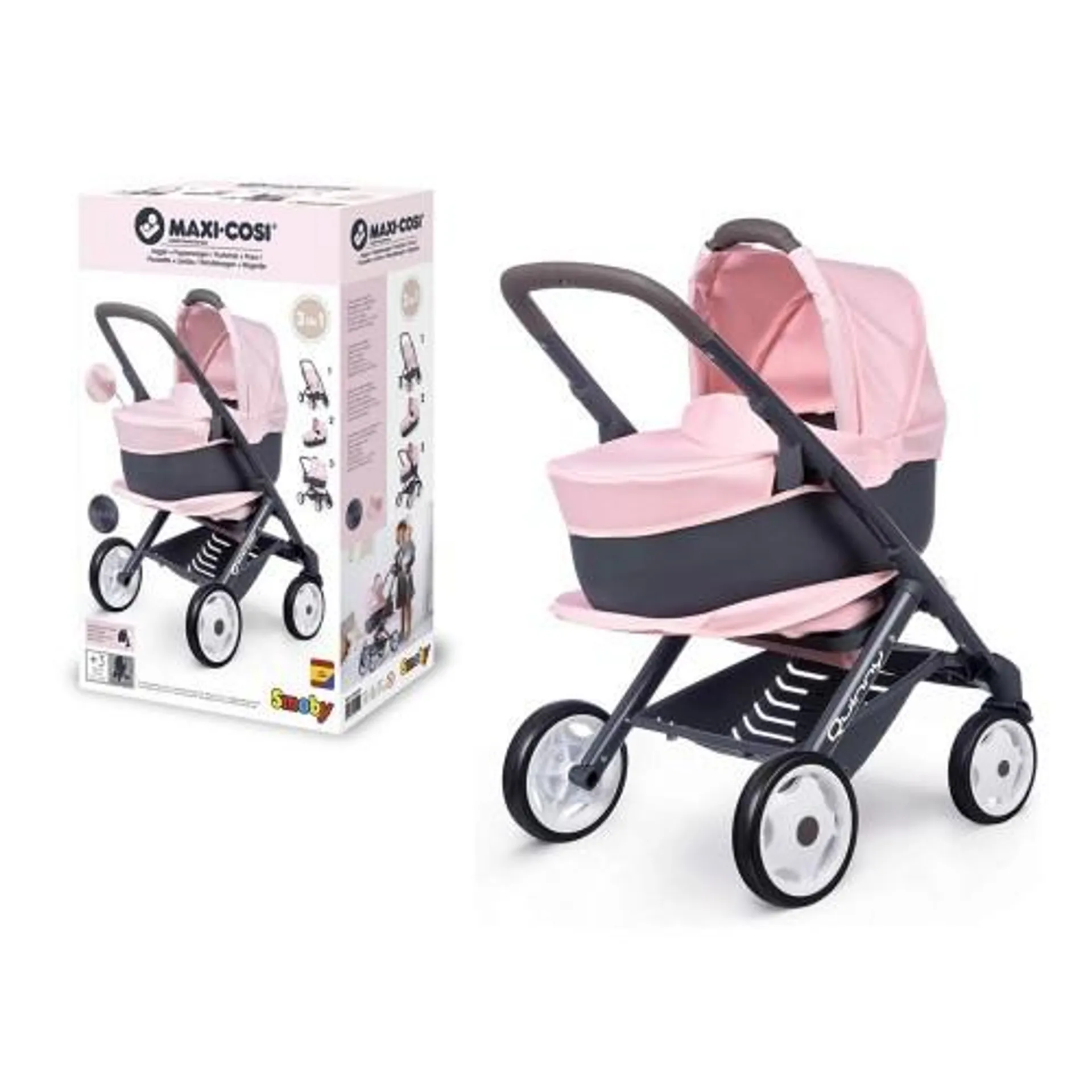 Passeggino bambola Maxi Cosi combi rosa - Smoby