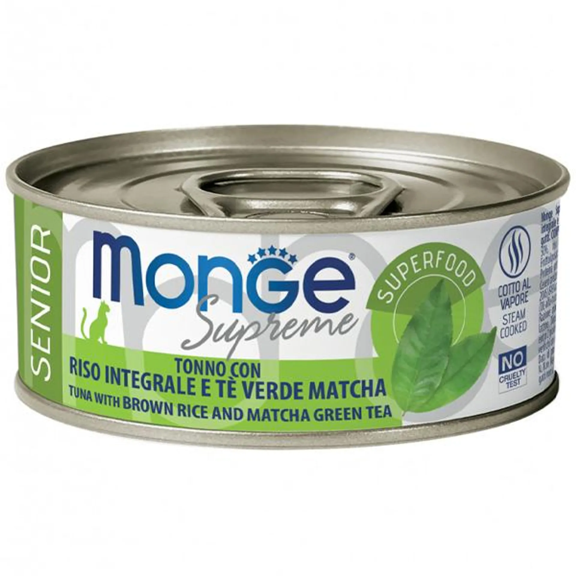 Monge - Supreme Senior Cat Tonno con Riso Integrale e Tè Verde Matcha