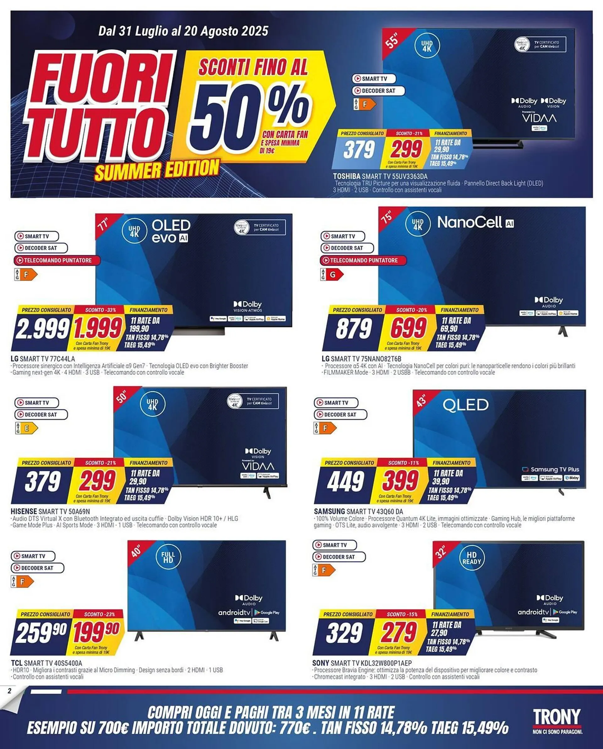 Volantino Trony da 31 luglio a 20 agosto di 2025 - Pagina del volantino 2