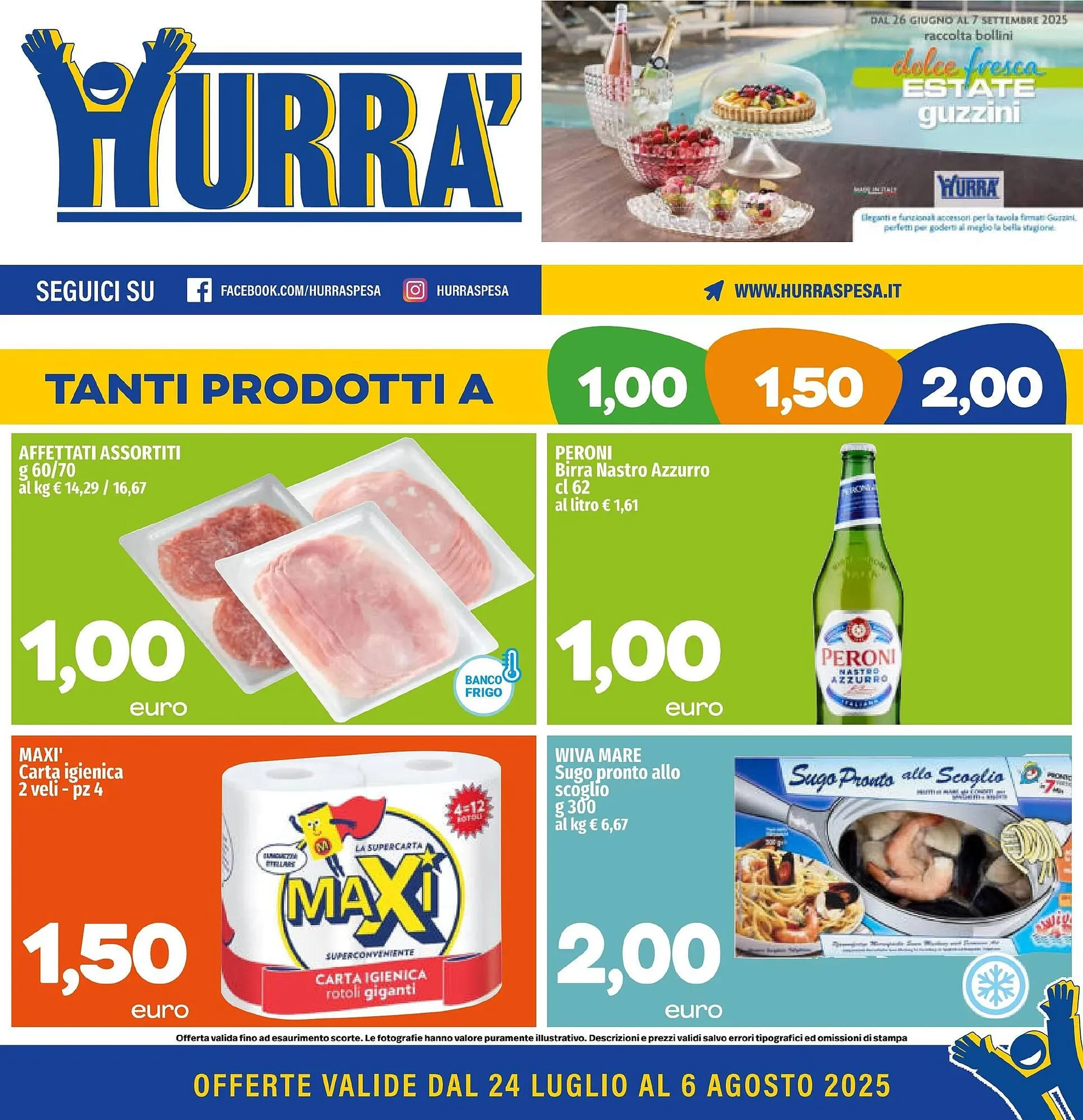 Volantino Hurrà da 24 luglio a 6 agosto di 2025 - Pagina del volantino 1