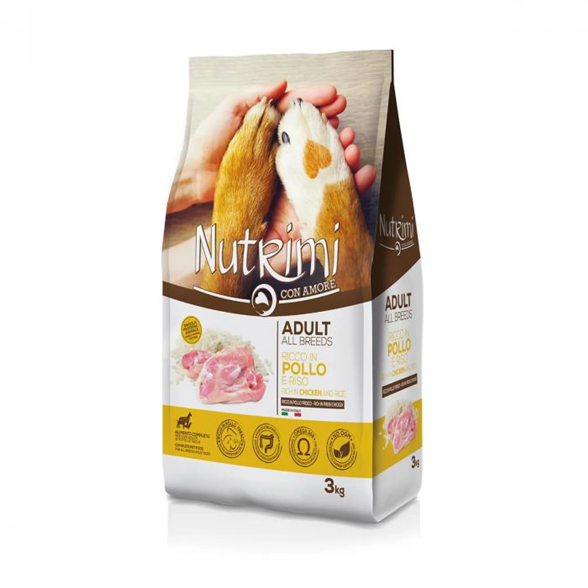 Nutrimi crocchette per cani adulti al pollo 3 kg