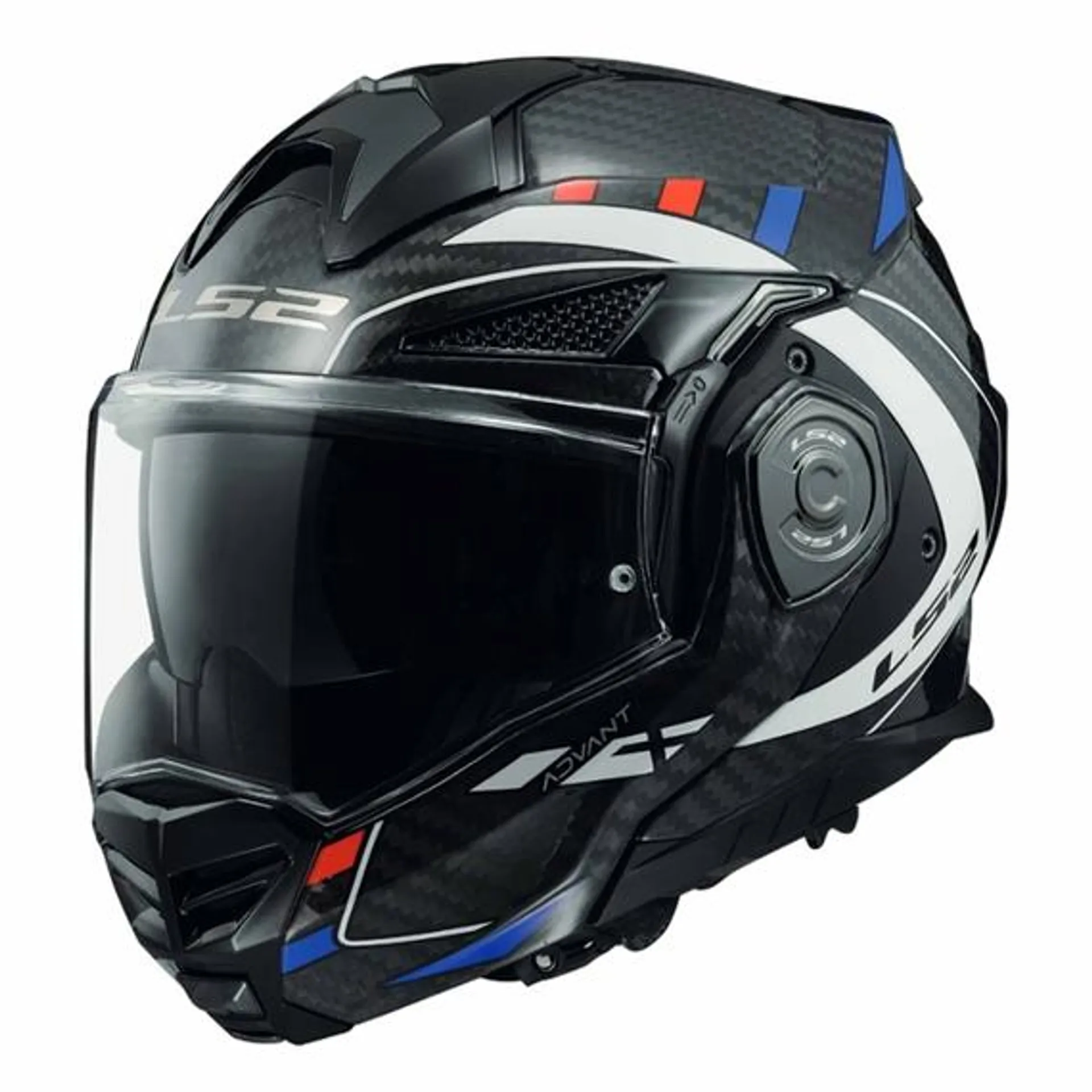 Casco modulare Advant X Carbon Future Bianco/Blu/Rosso