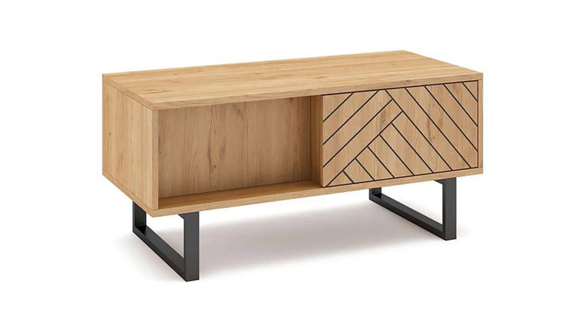 Aspen tavolino da soggiorno legno naturale e 2 cassetto