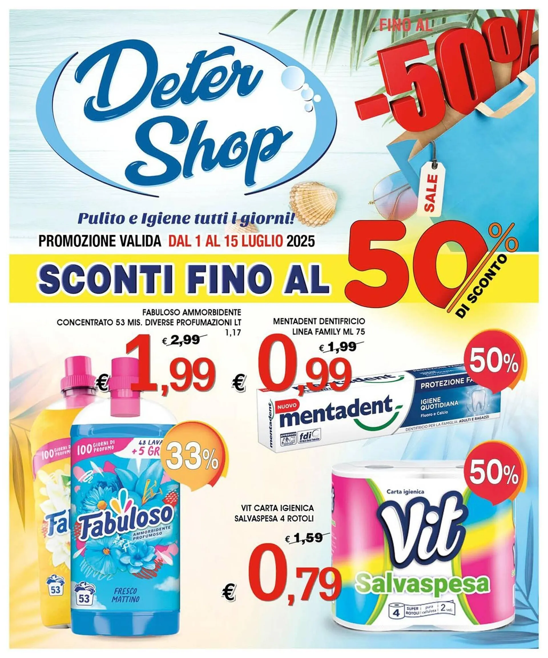 Volantino Deter Shop da 1 luglio a 15 luglio di 2025 - Pagina del volantino 1
