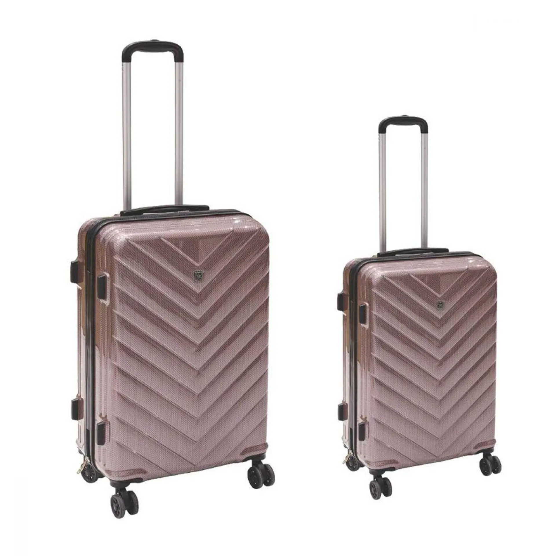 Valigie Trolley Piuma Rosa Gold 2pz