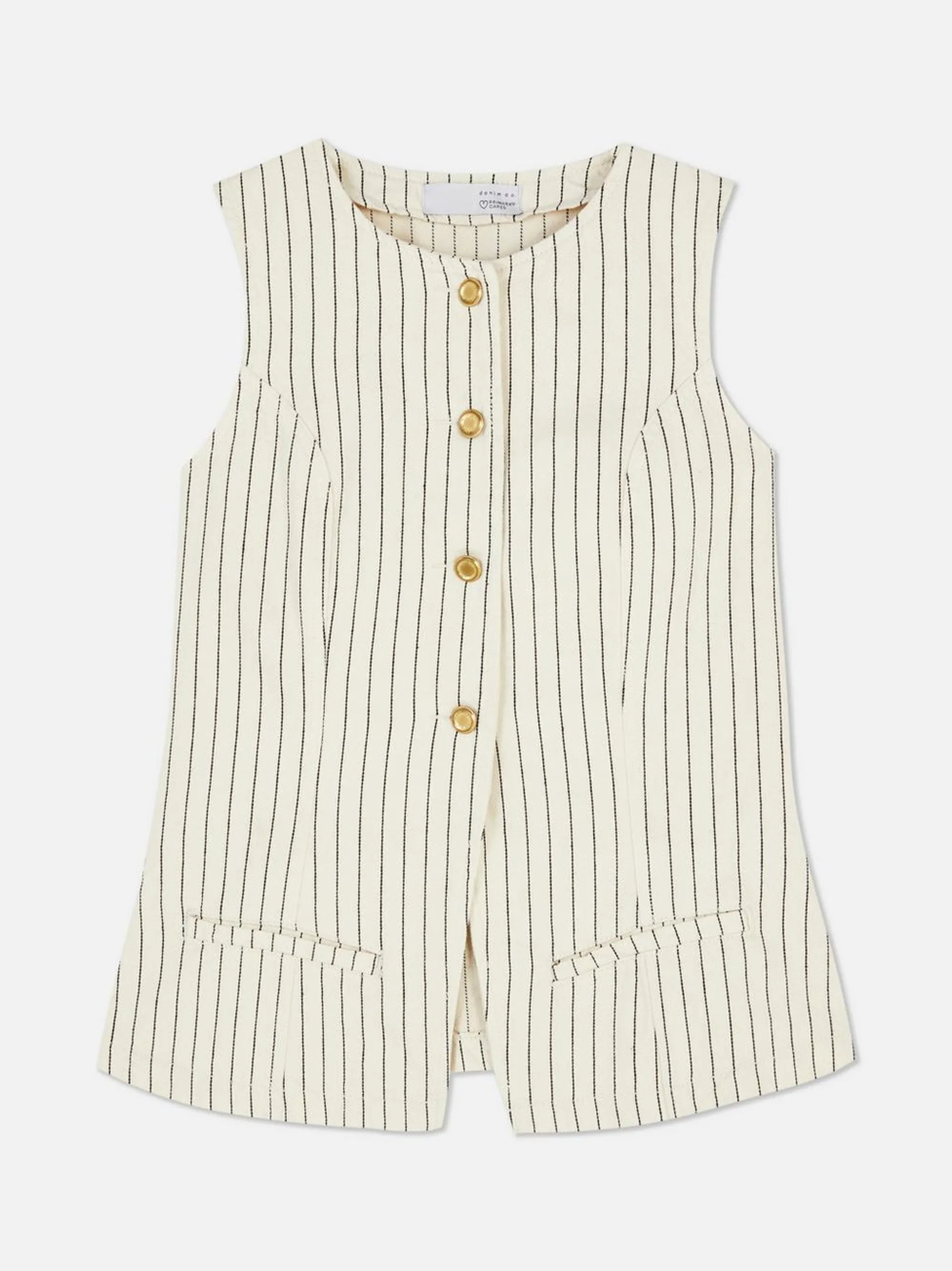 Gilet lungo a righe