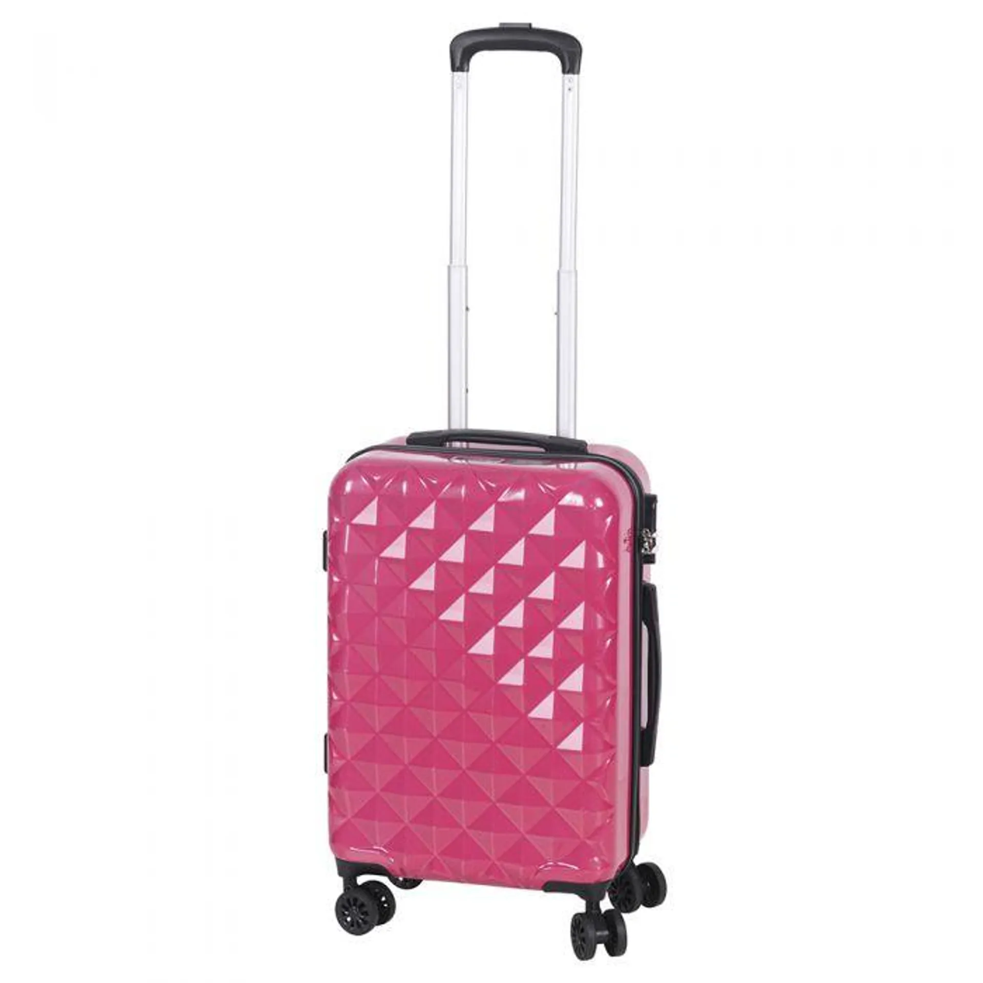 Valigia piccola fucsia, 4 ruote girevoli 360°, Diamond VdE Travel