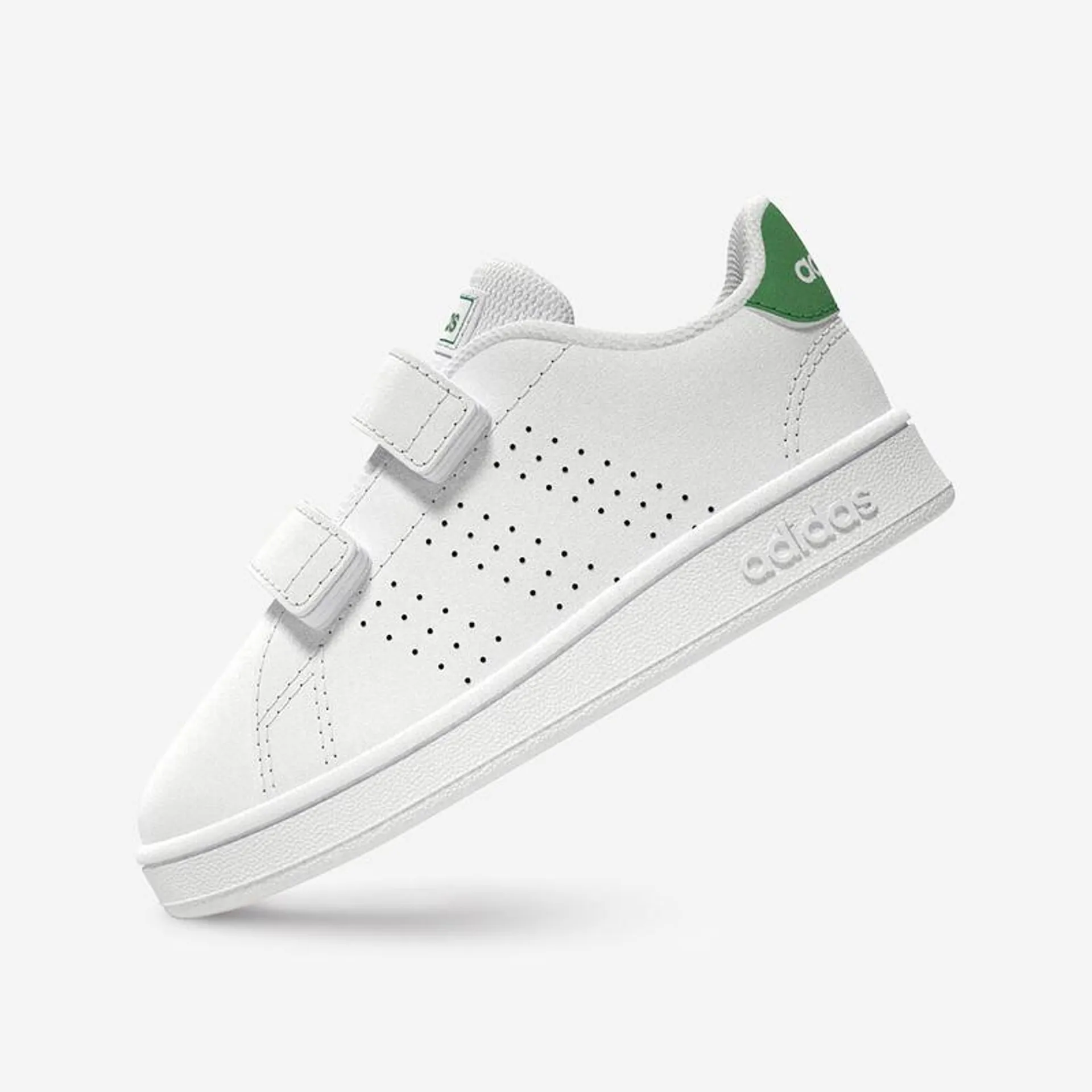 Scarpe primi passi ADIDAS ADVANTAGE con strap bianco-verde dal 20 al 27