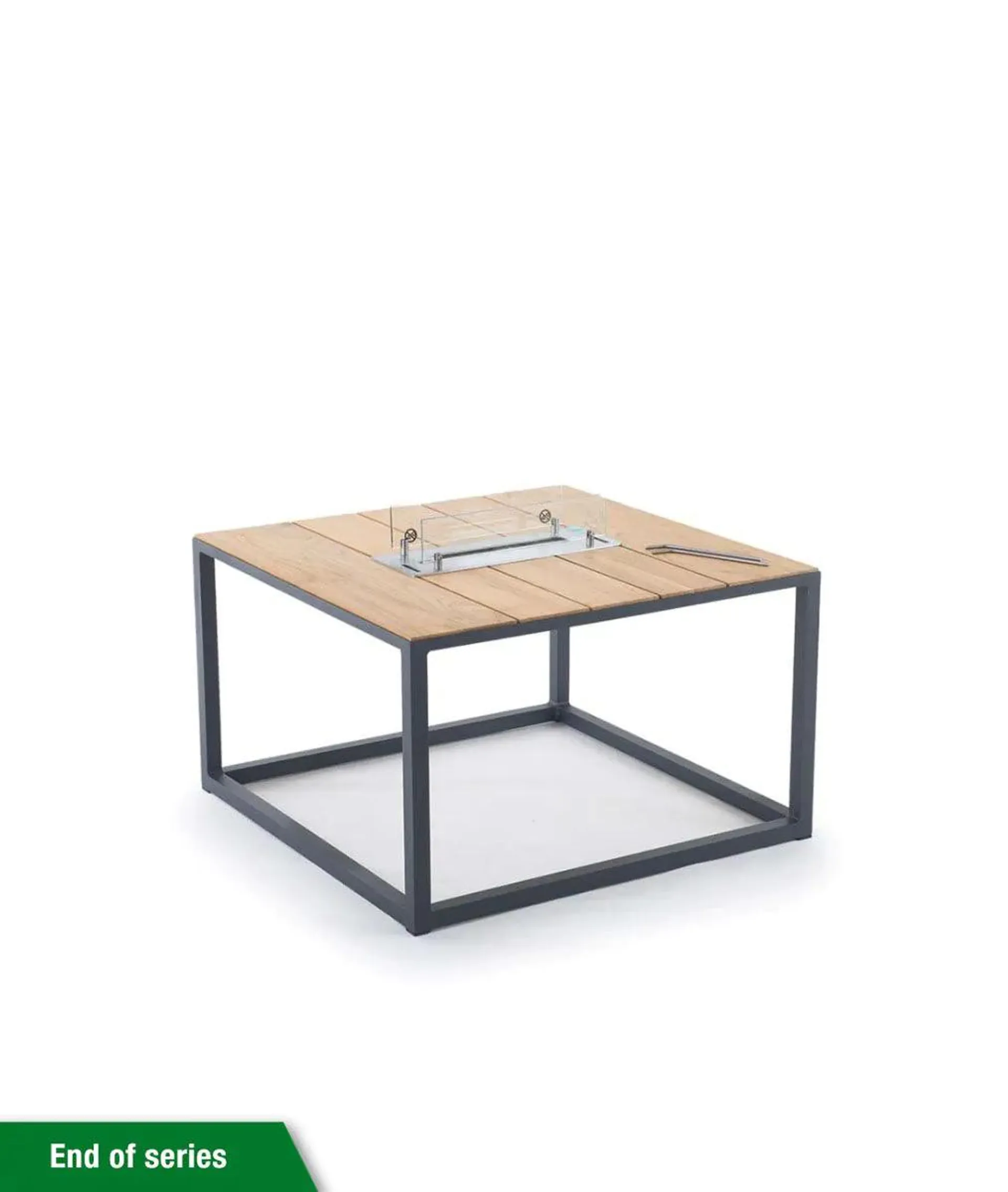 Fire table quadrato con alloggiamento