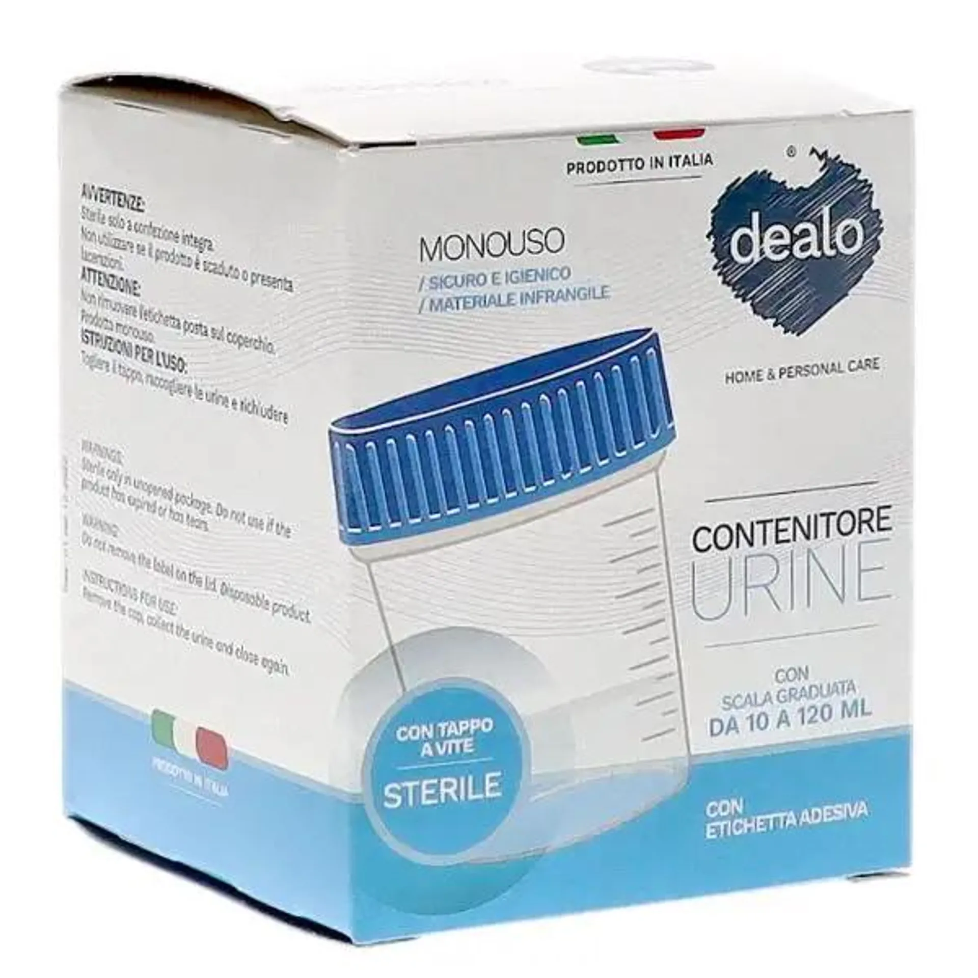 DEALO CONTENITORE URINE STERILE DA 120ML