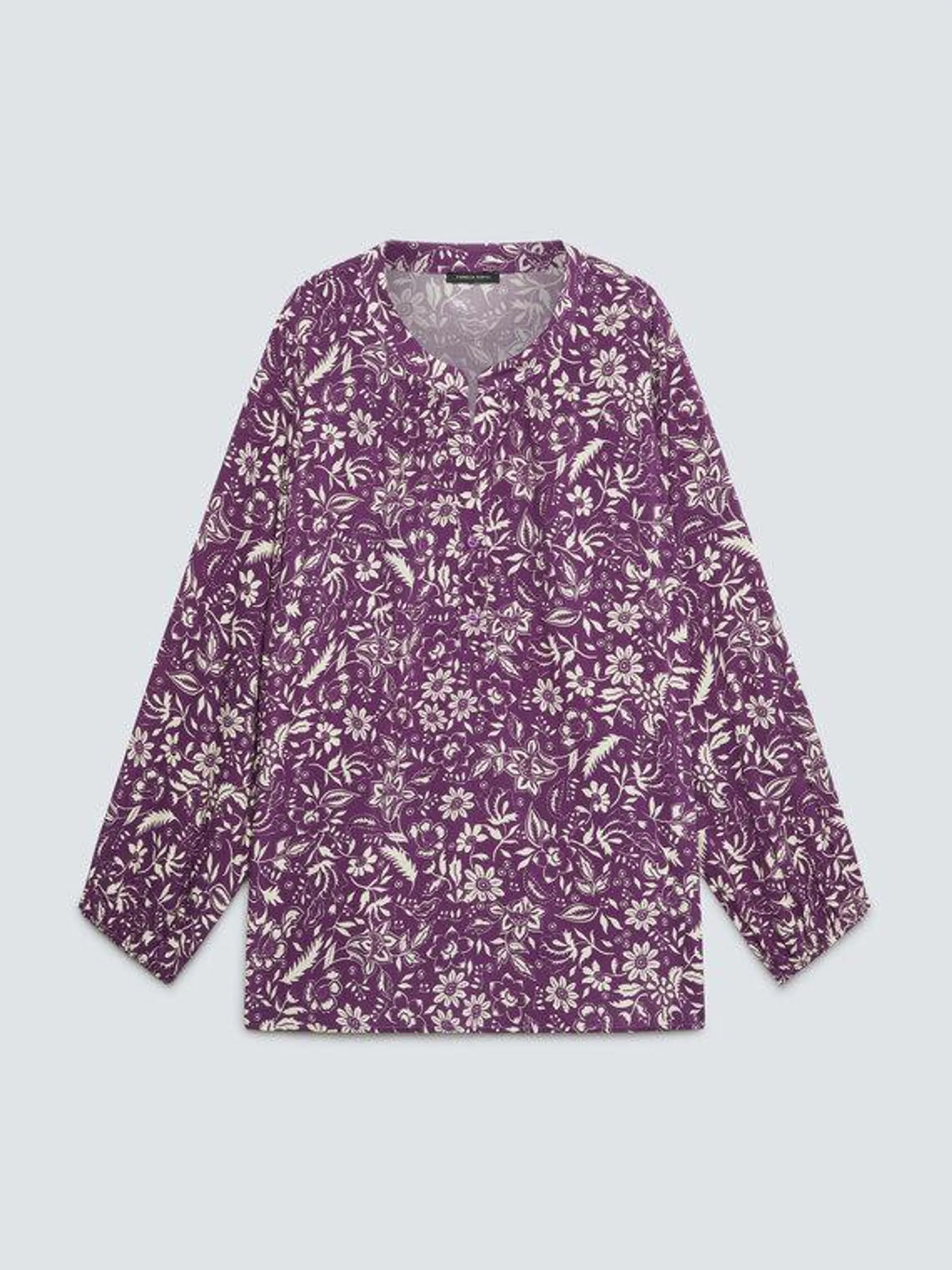 Blusa floreale in viscosa