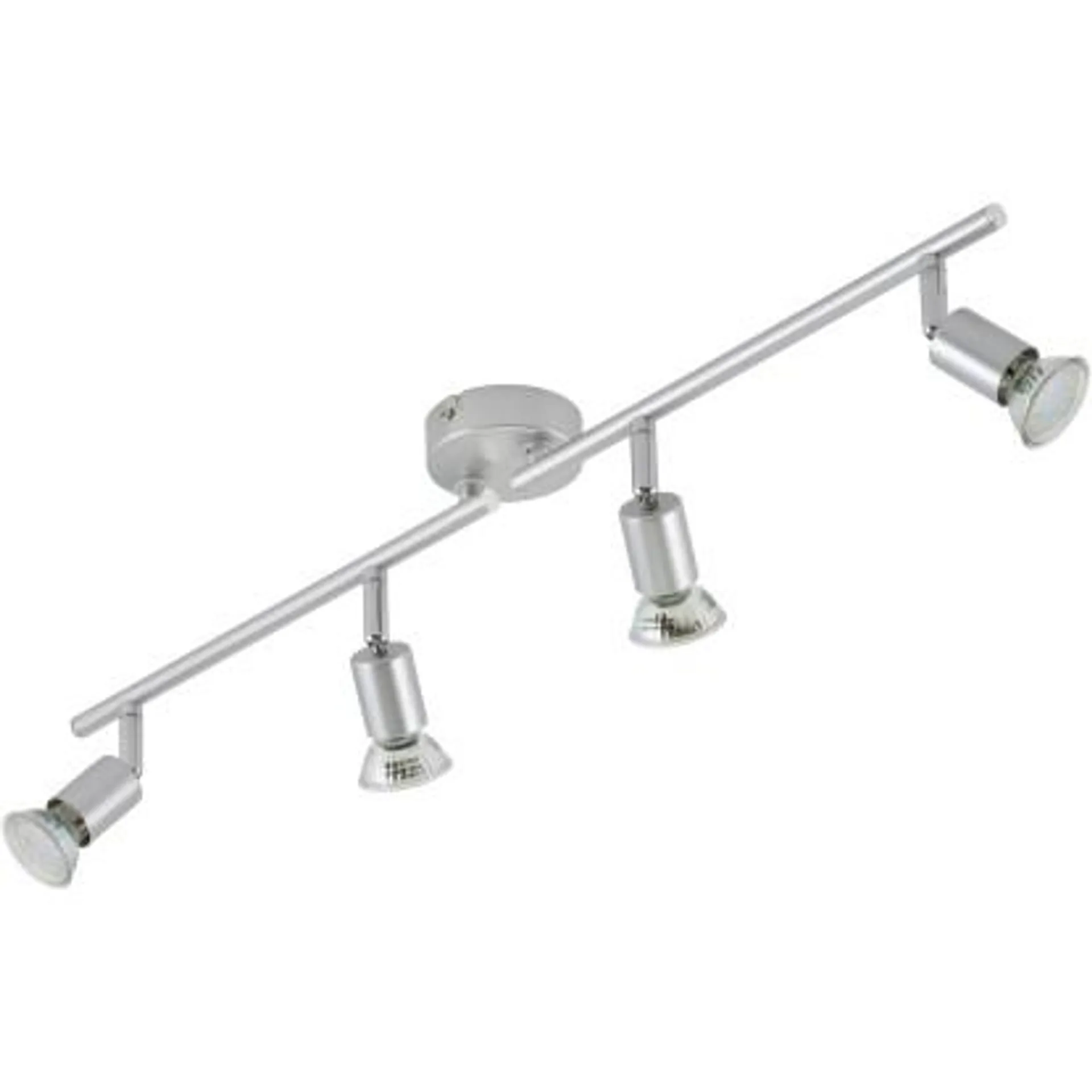 Barra LED 4 faretti Picco argento 3W