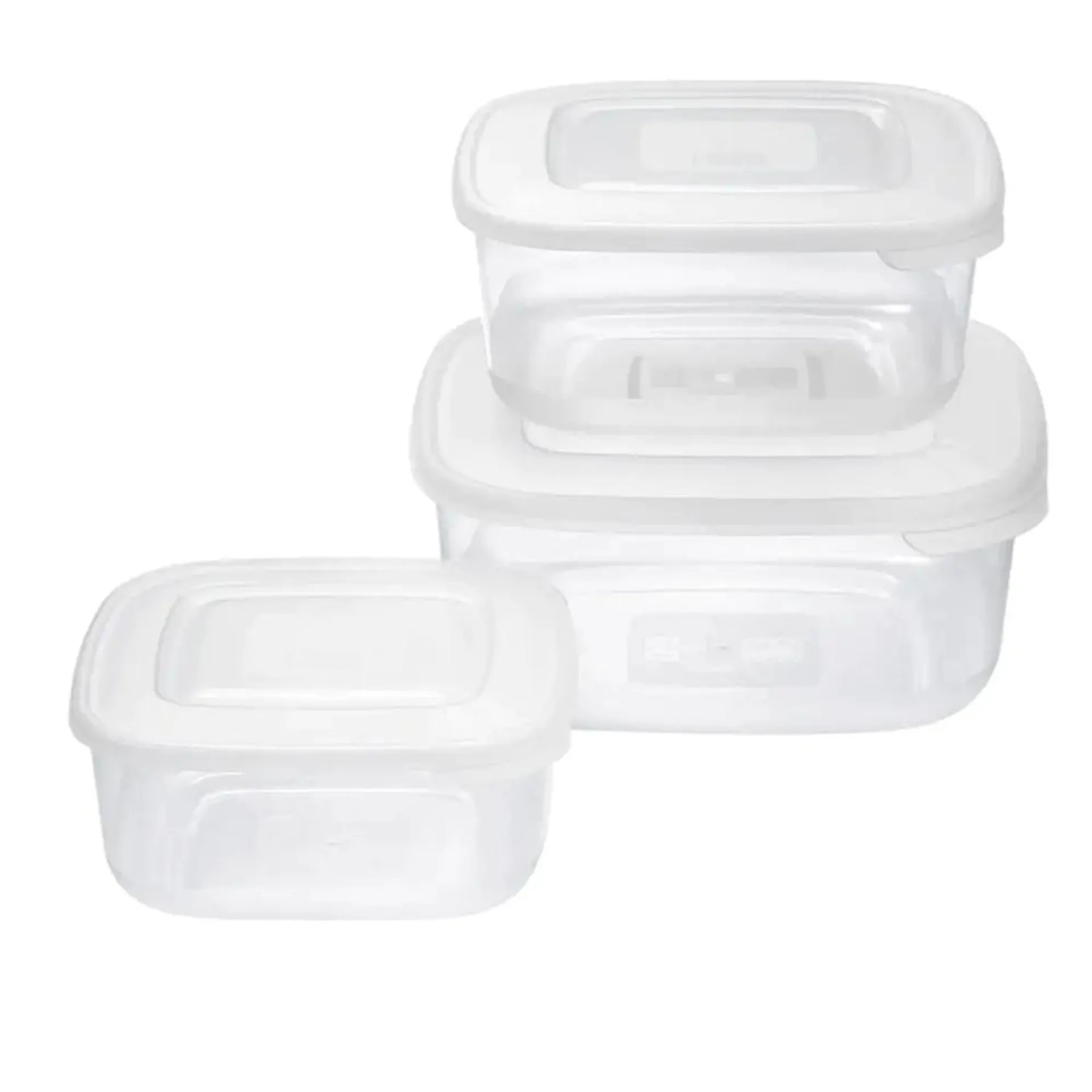 Set 3 Frigo box Quadrati 2.5+1.5+0.95lt Bianco