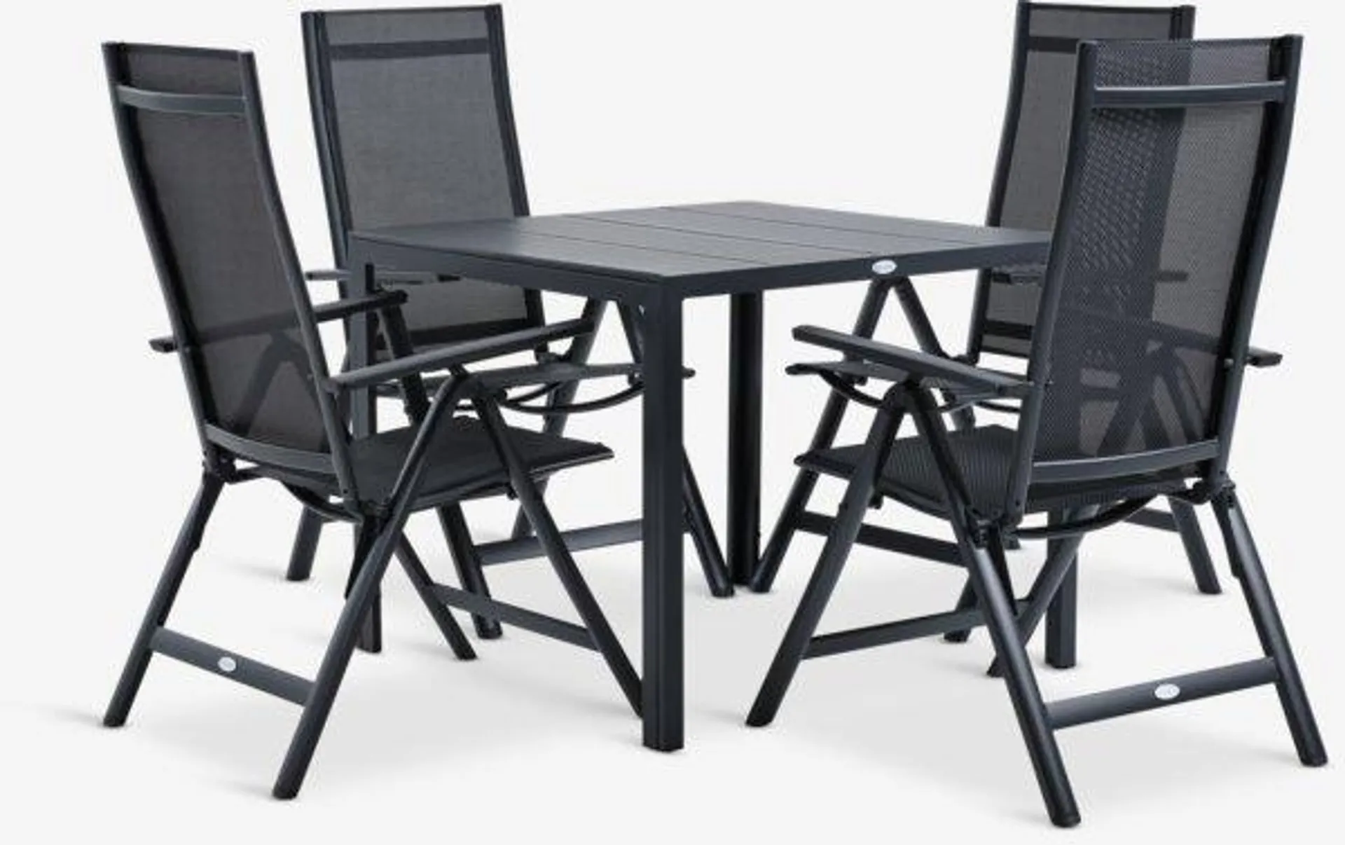 Tavolo MADERUP L90 cm + 4 Sedie LOMMA nero