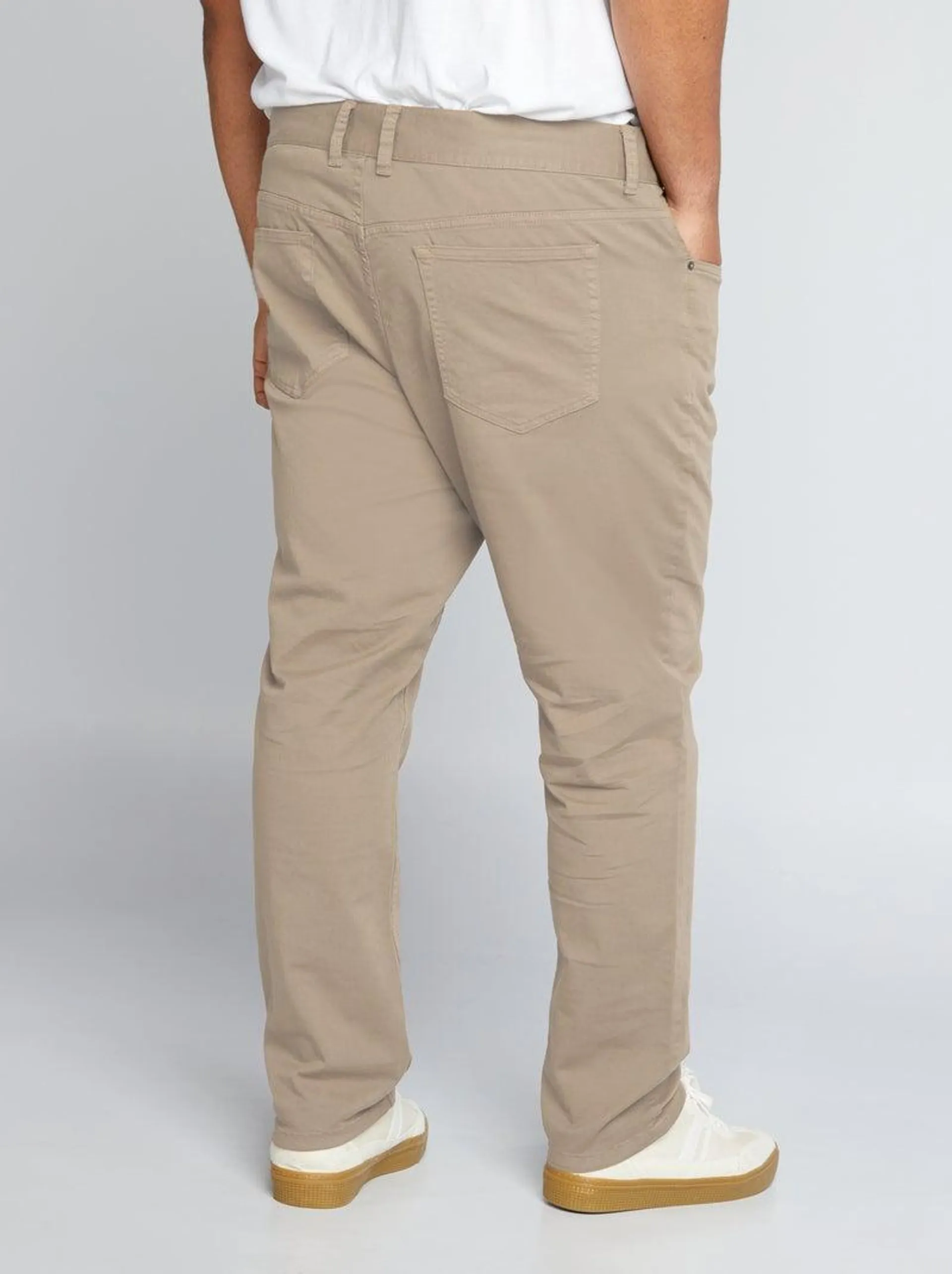 Pantaloni 5 tasche fitted L34 - BEIGE