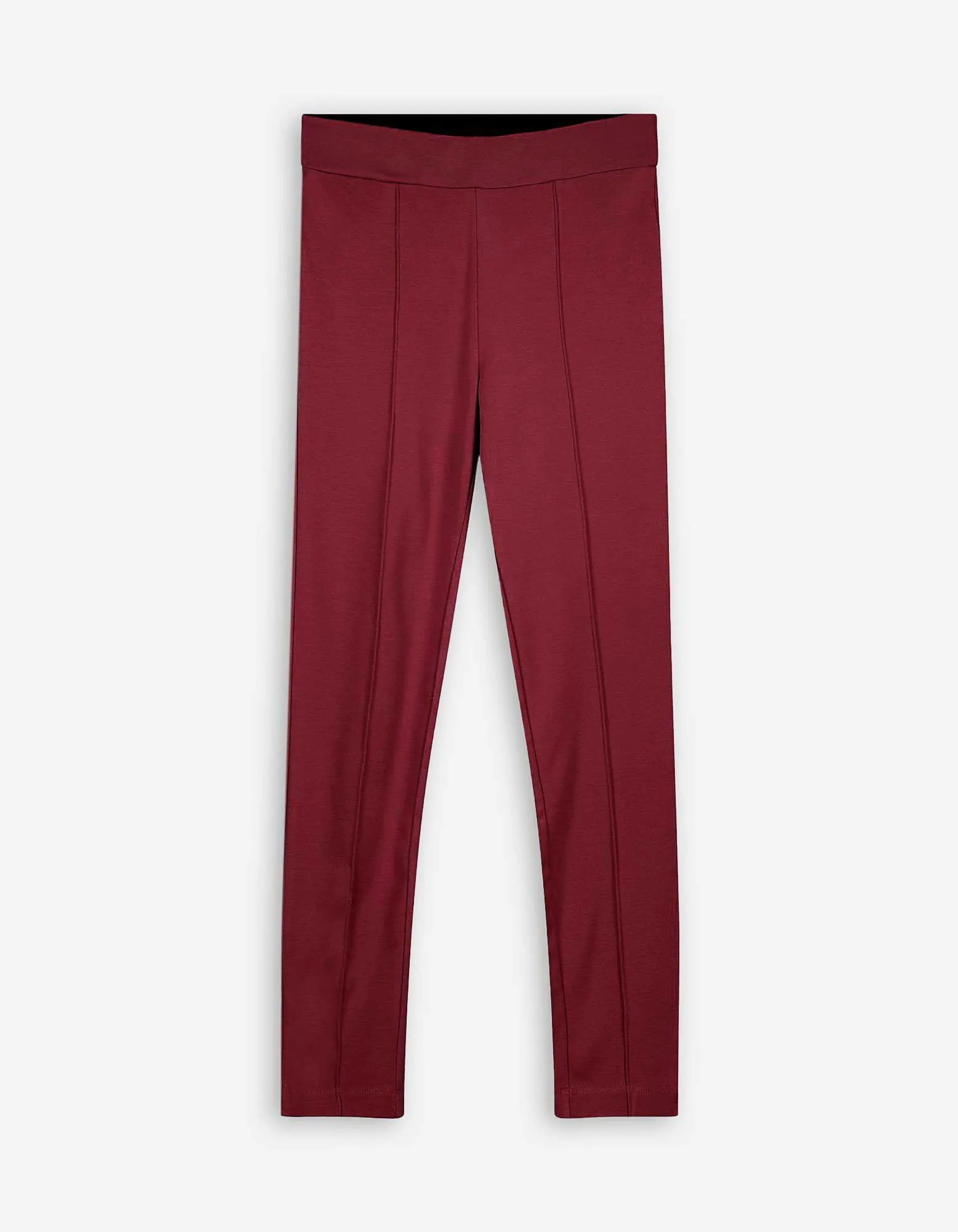 Leggings - Piega - rosso scuro