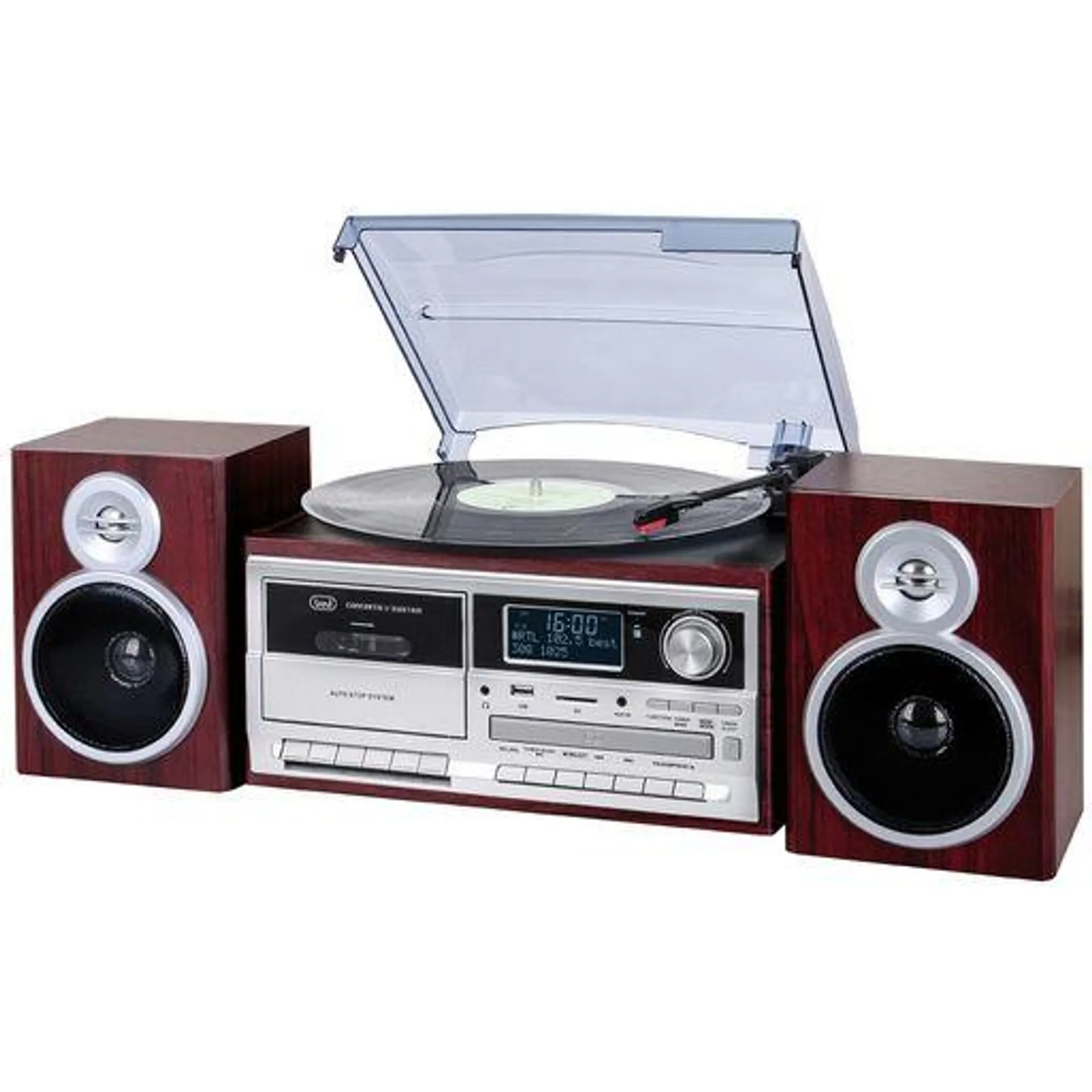 Trevi ttt1072dablegno sistema stereo giradischi con ricev ito...