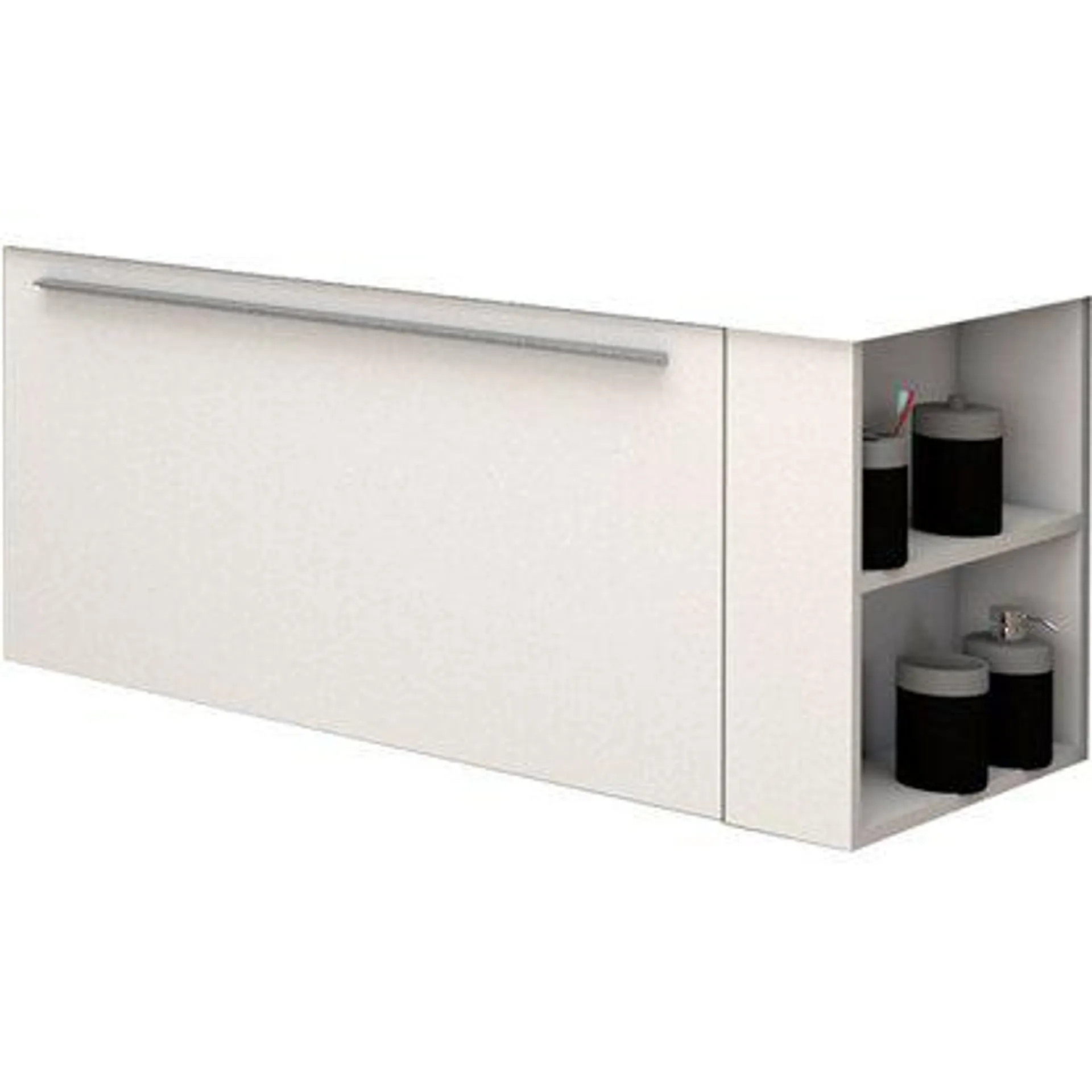 Base sospesa Loft bianco lucido 100 x 48 x 44 cm