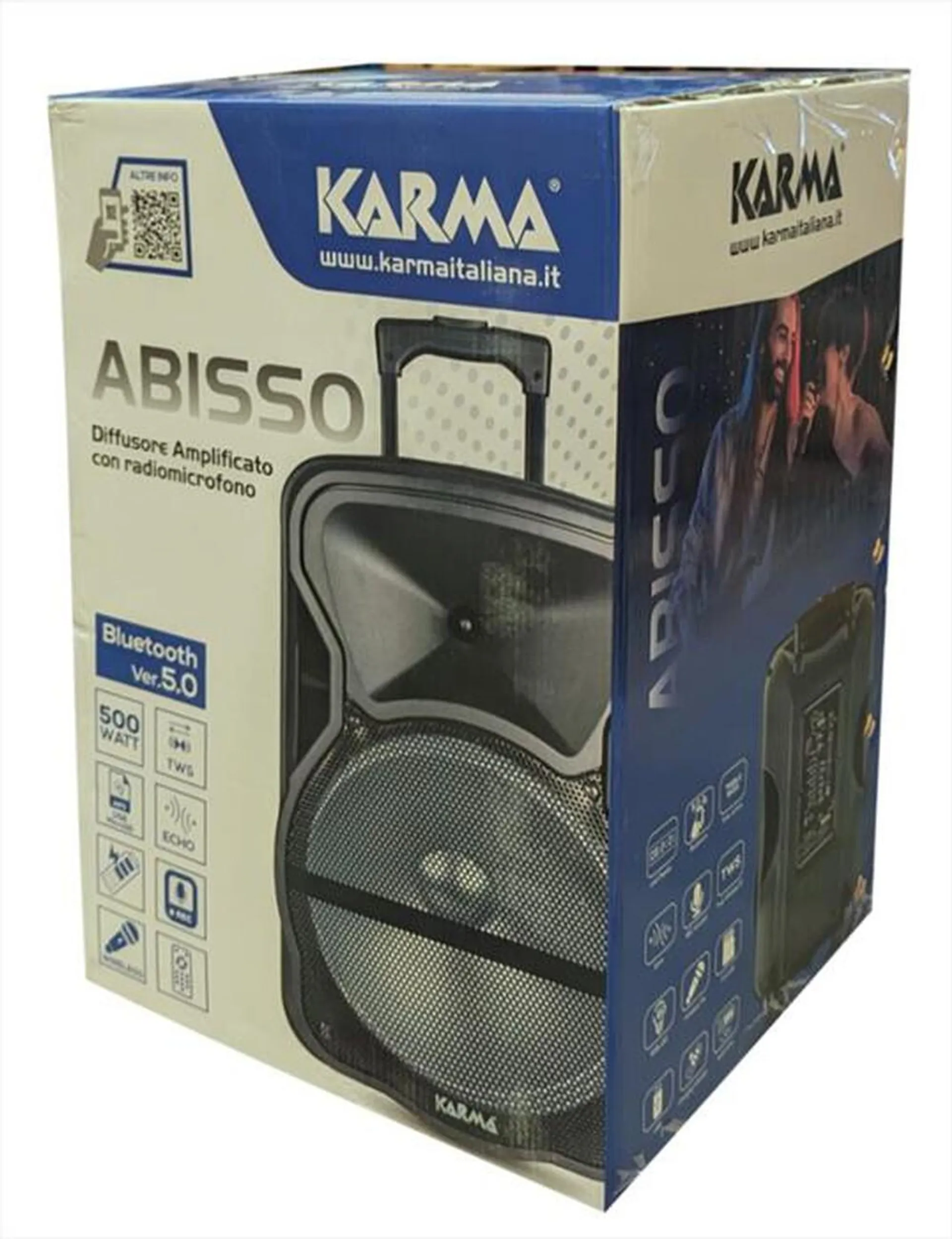 KARMA - Diffusore amplificato ricaricabile ABISSO-Nero