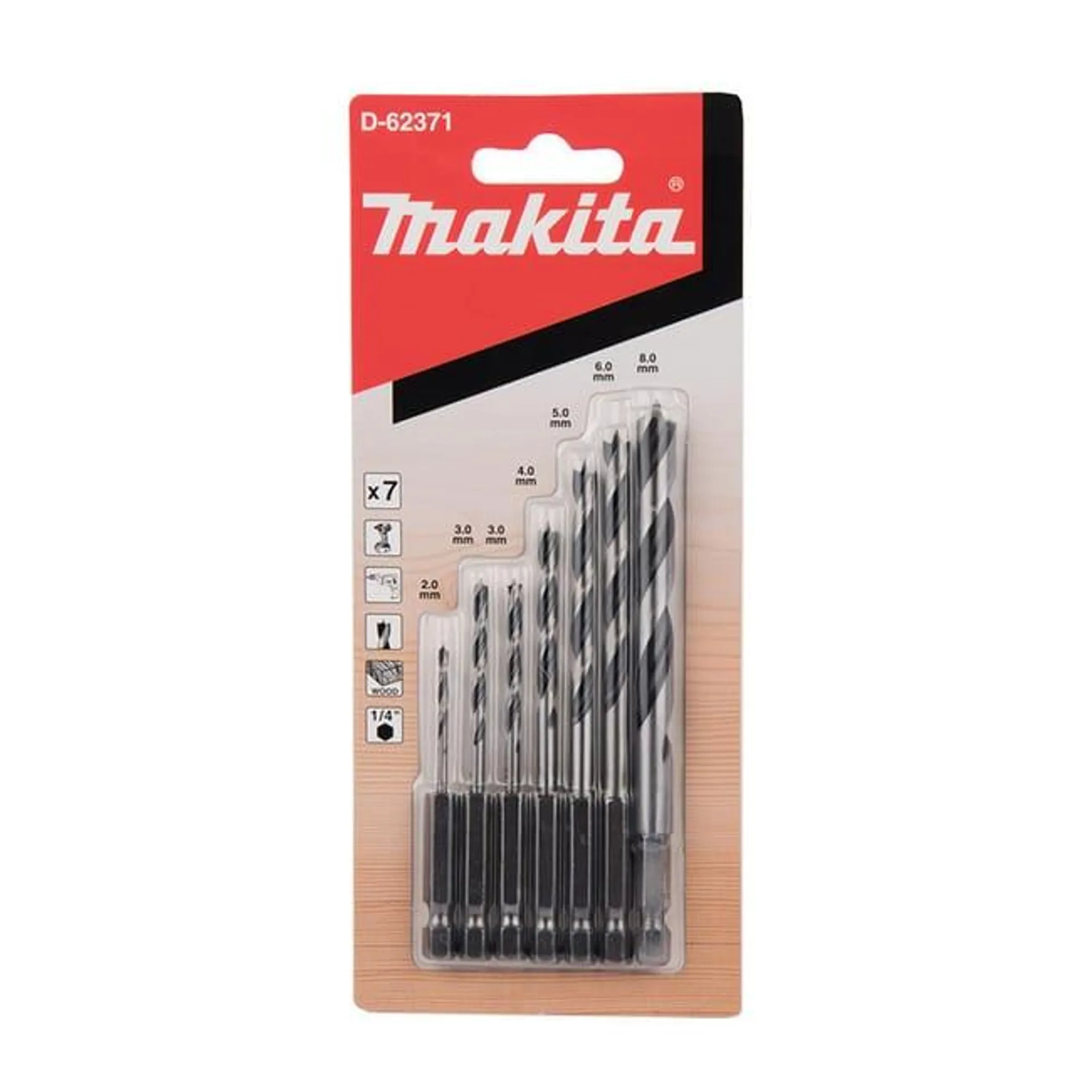 MAKITA Set di punte per legno 7 - D-62371
