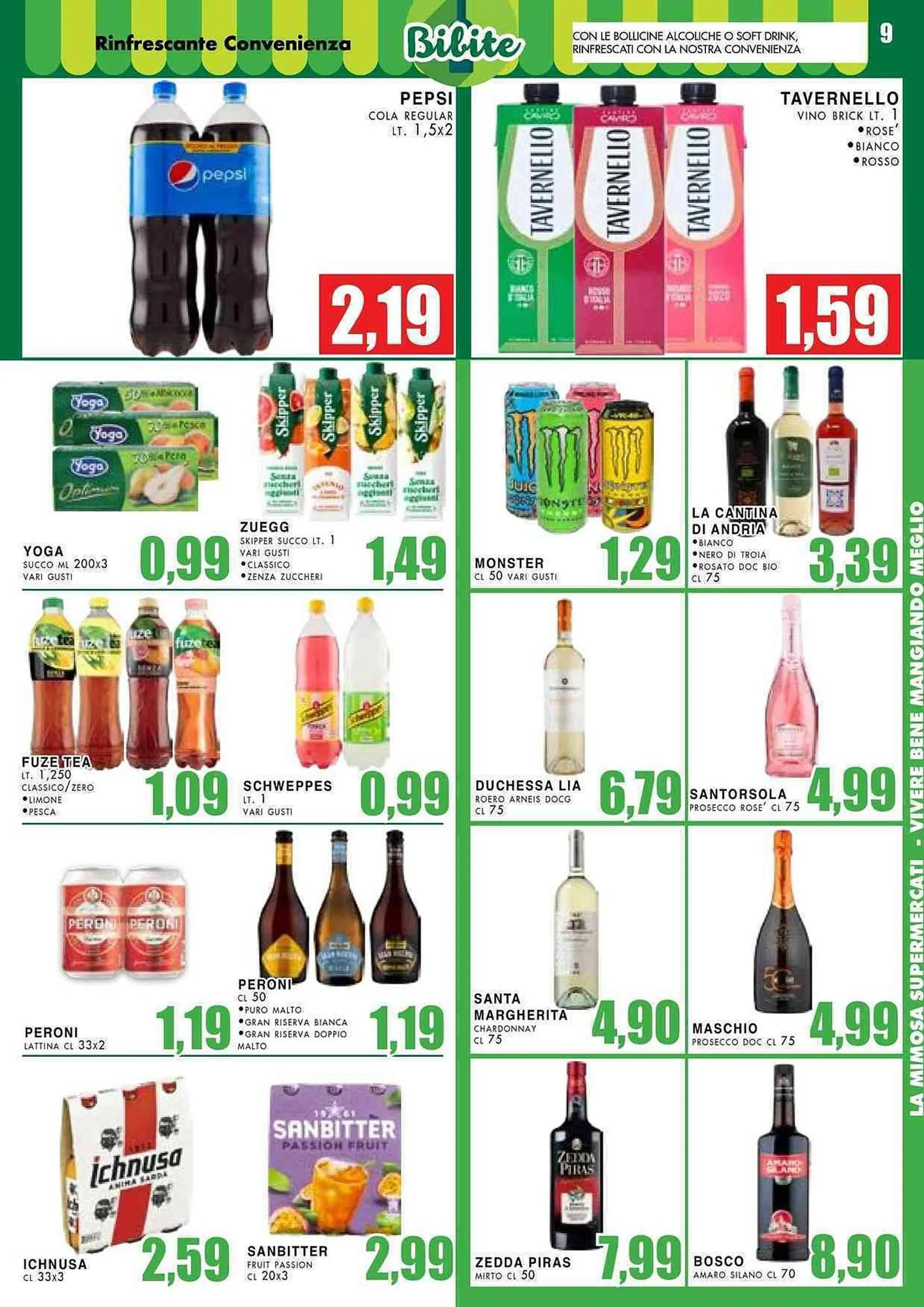 Volantino La Mimosa Supermercati da 2 aprile a 14 aprile di 2024 - Pagina del volantino 9