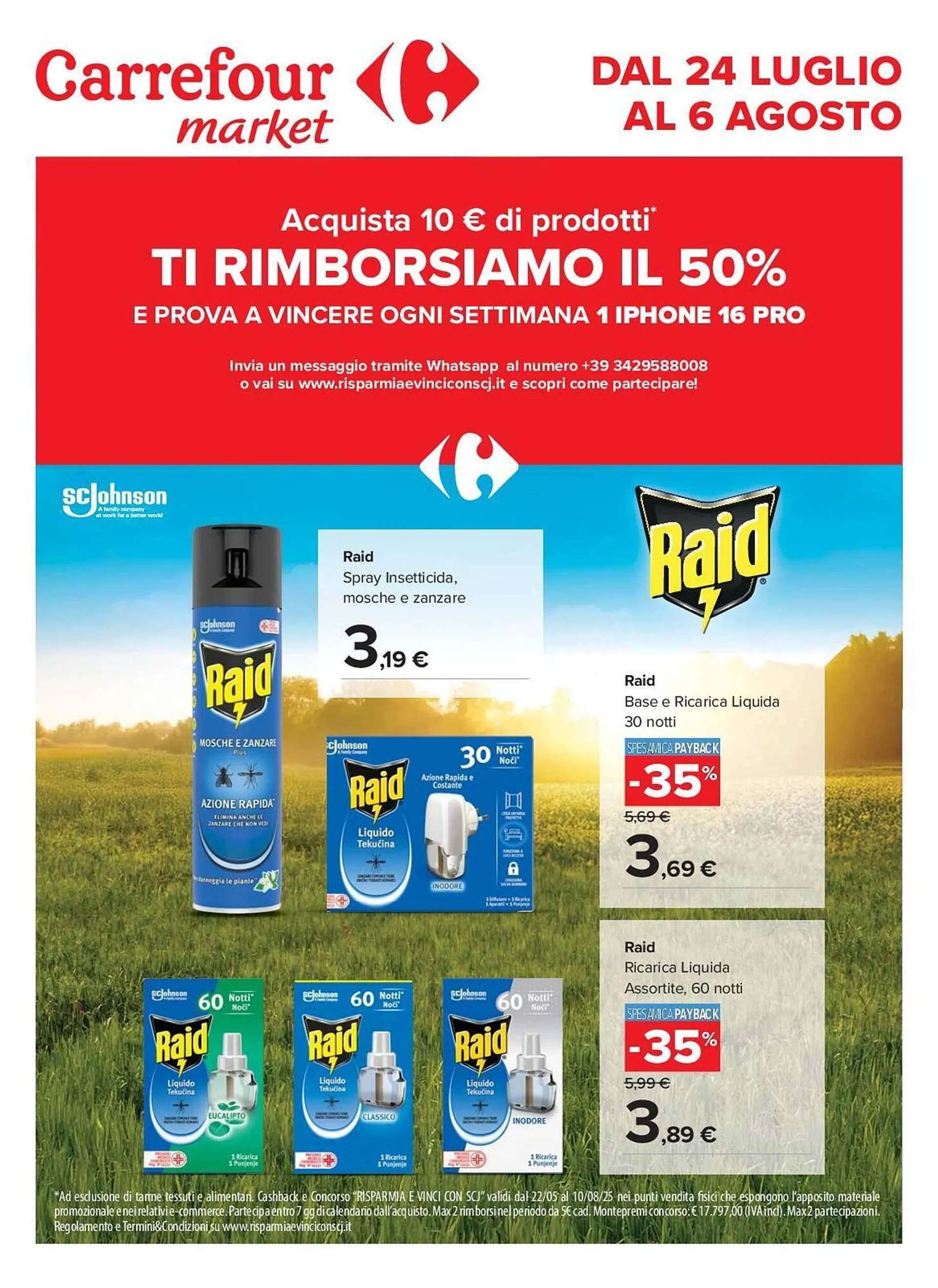 Volantino Carrefour Market da 24 luglio a 6 agosto di 2025 - Pagina del volantino 1