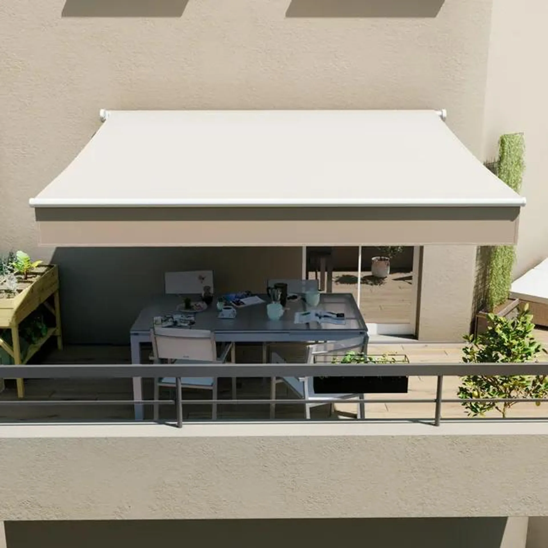 Tenda da sole a bracci estensibili NATERIAL mod. Calima, L 2.95 x 2 m beige