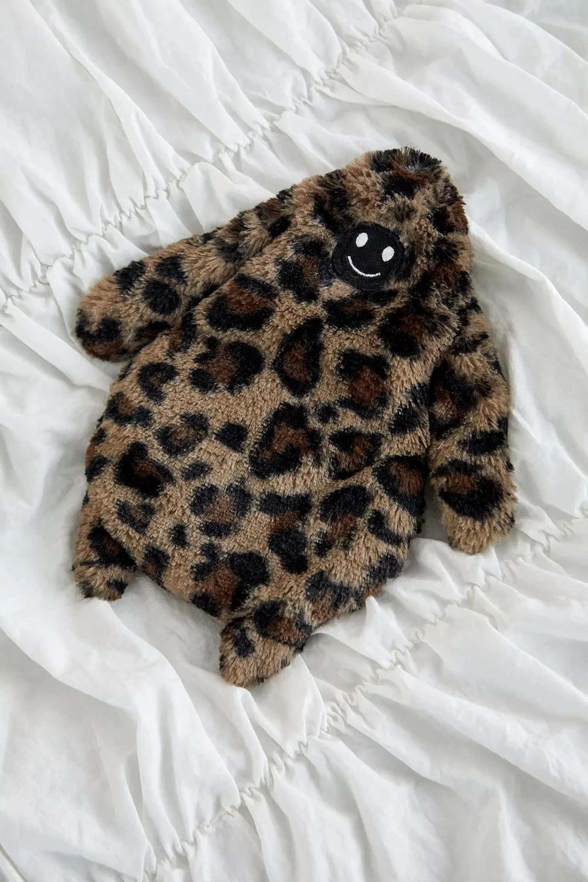 Cuscino Riscaldante Betty Yeti con Stampa Leopardo Abbracciabile