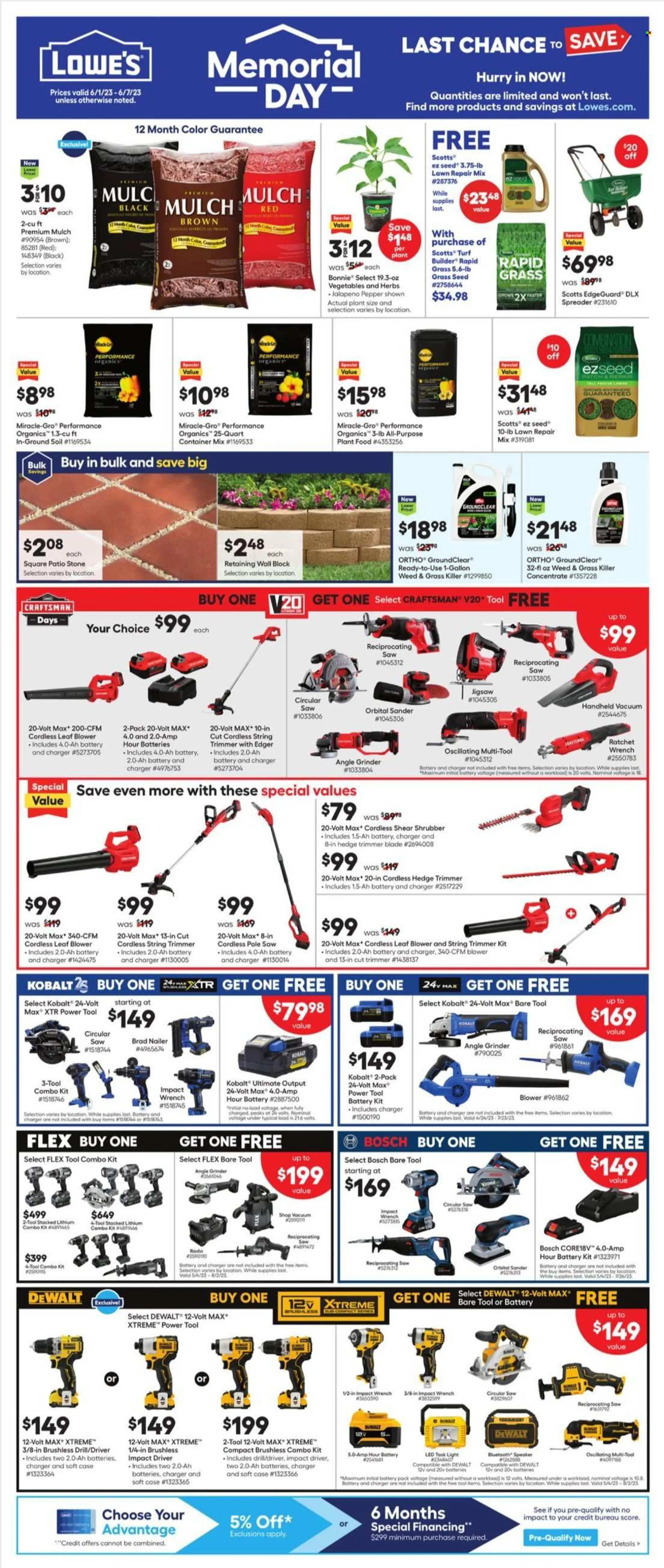 Weekly ad Lowe's Memorial Day ad from June 1 to June 7 2023 - Page 1