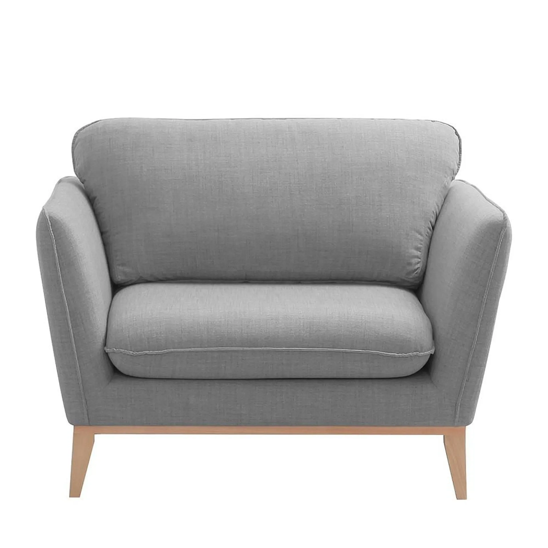 Lagun - Sillón estilo minimalista tela color gris claro