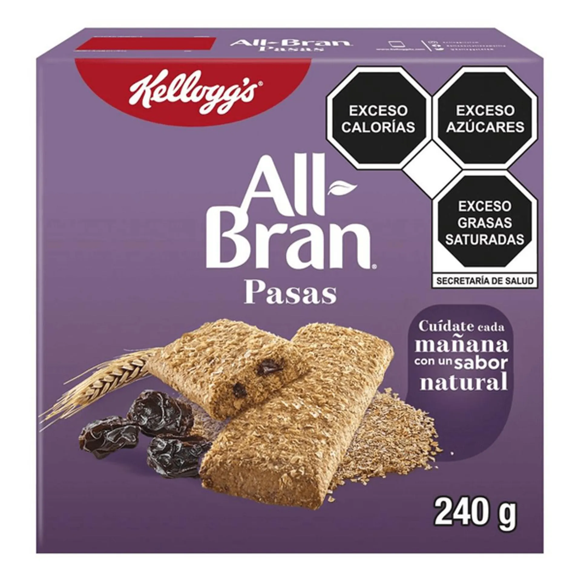 Kelloggs Barras de Cereal All Bran Pasas 240 g