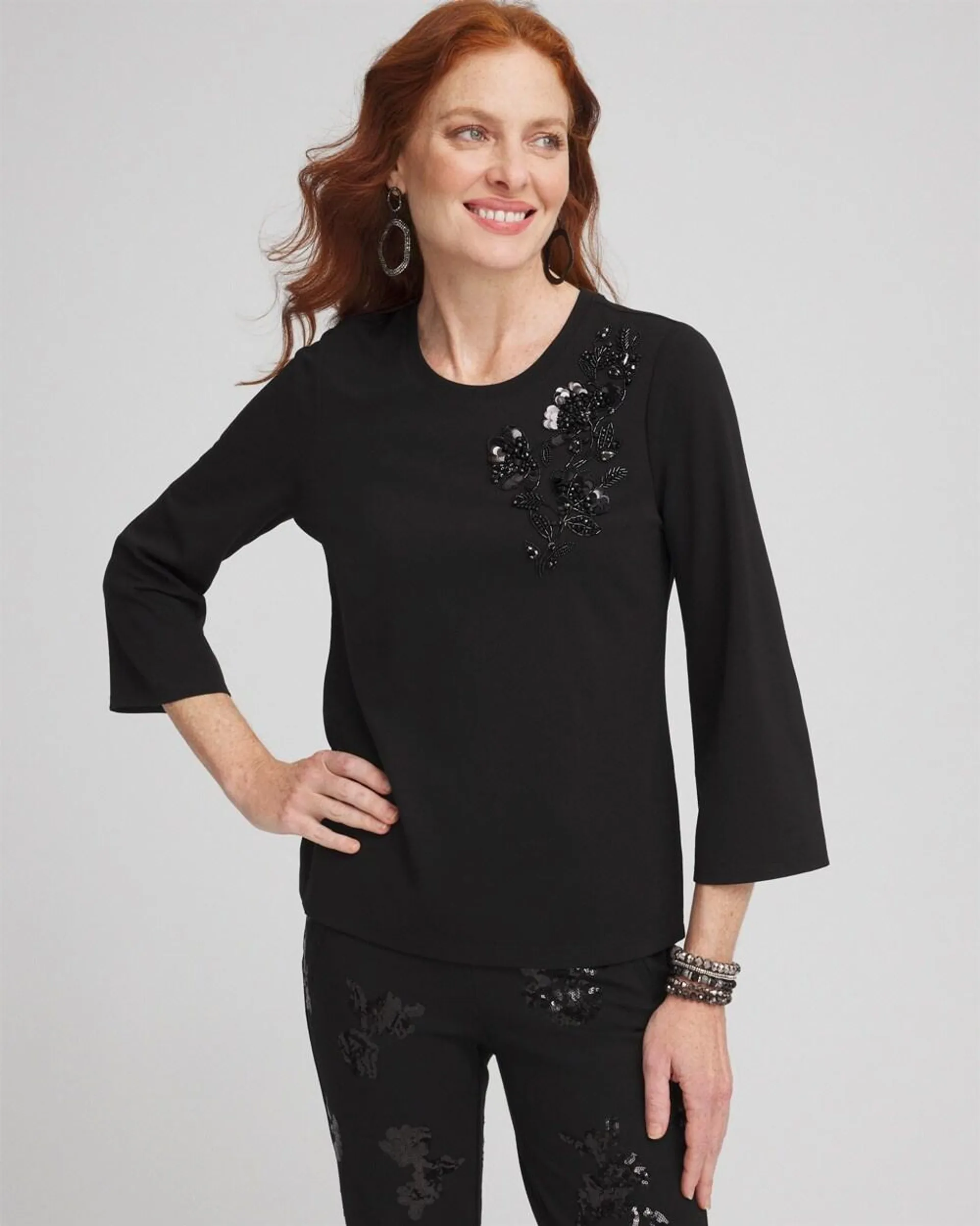 Embellished Ponte Top