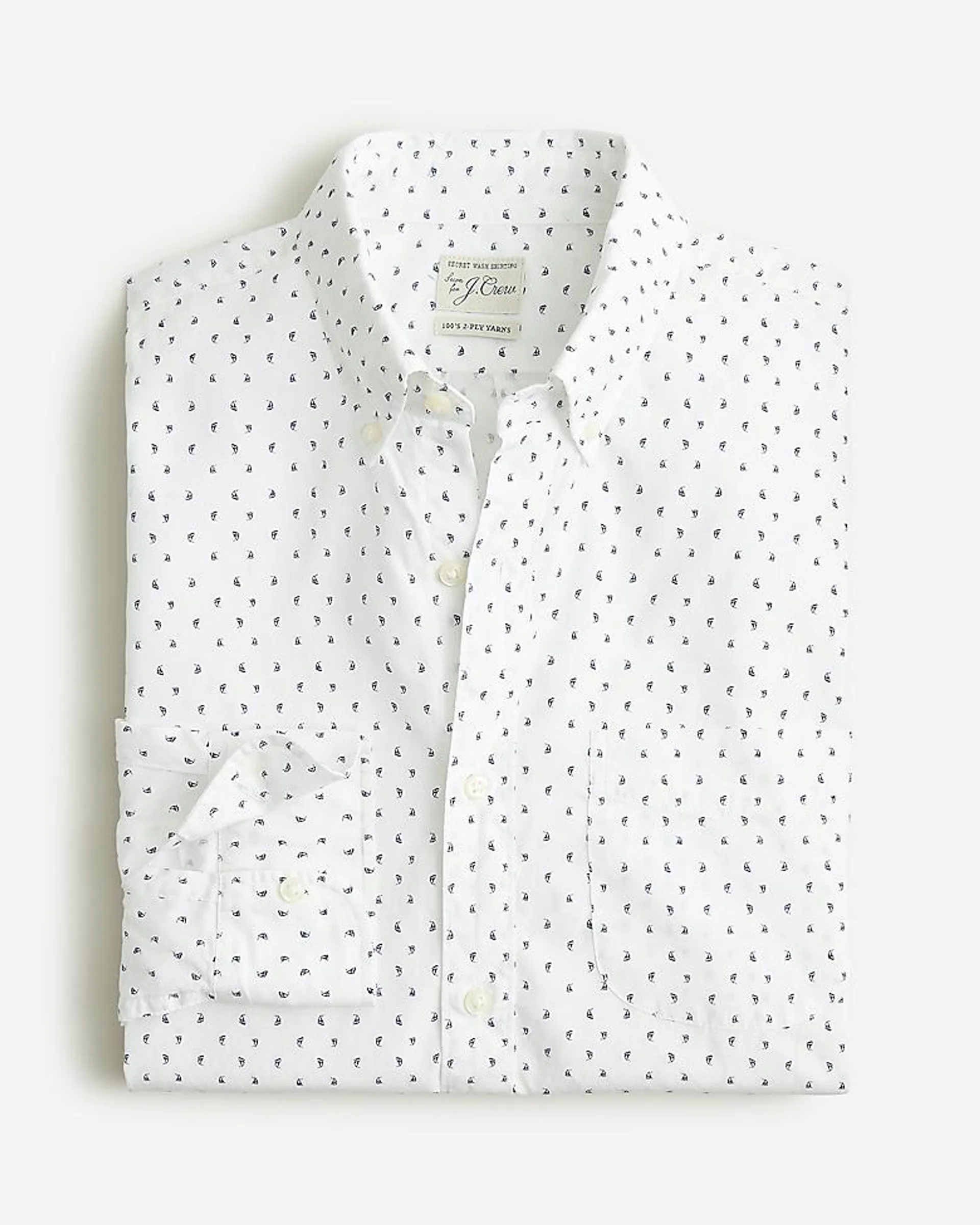 Slim Secret Wash cotton poplin shirt