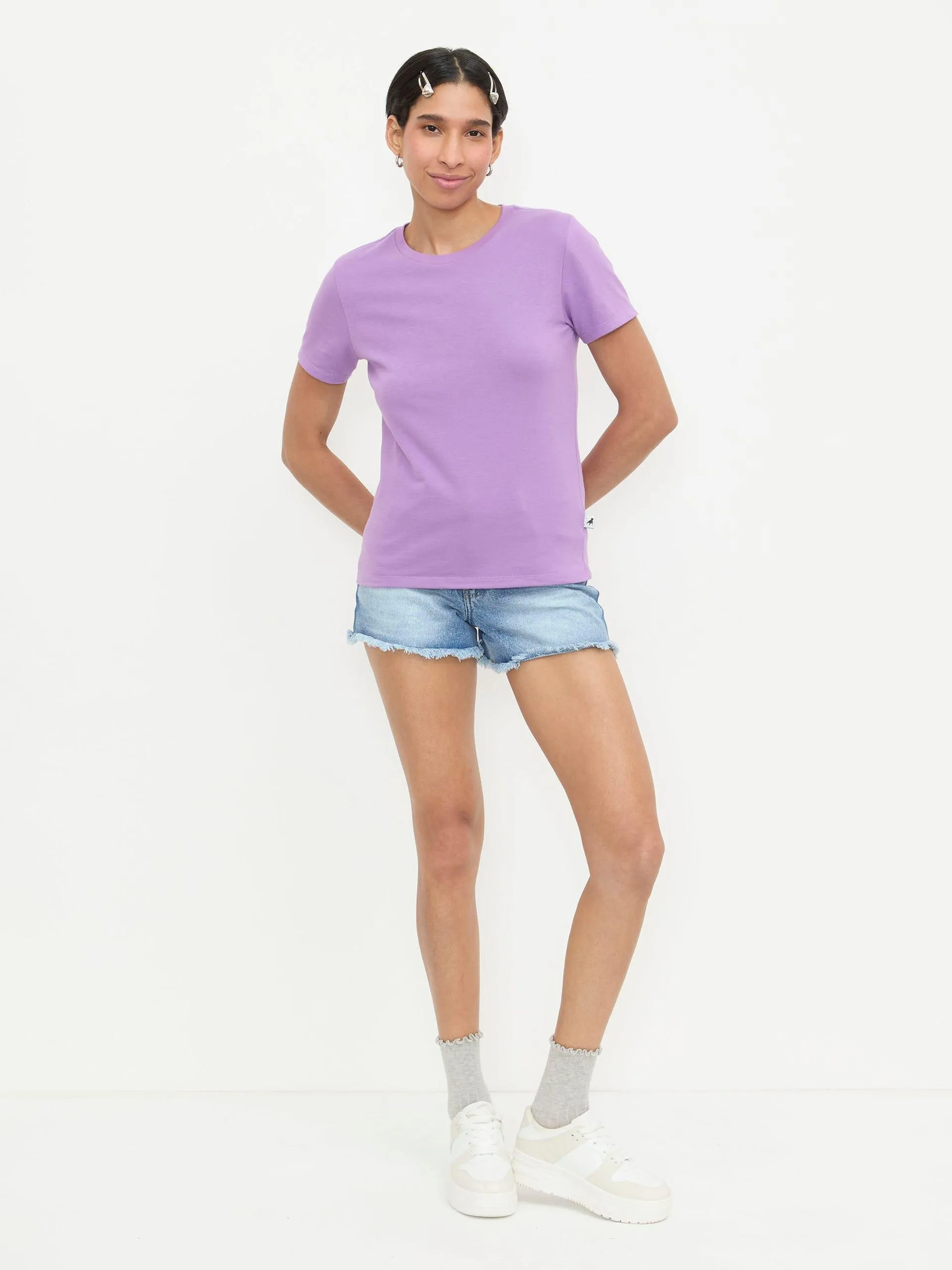 Playera Básica Cuello Redondo Morada